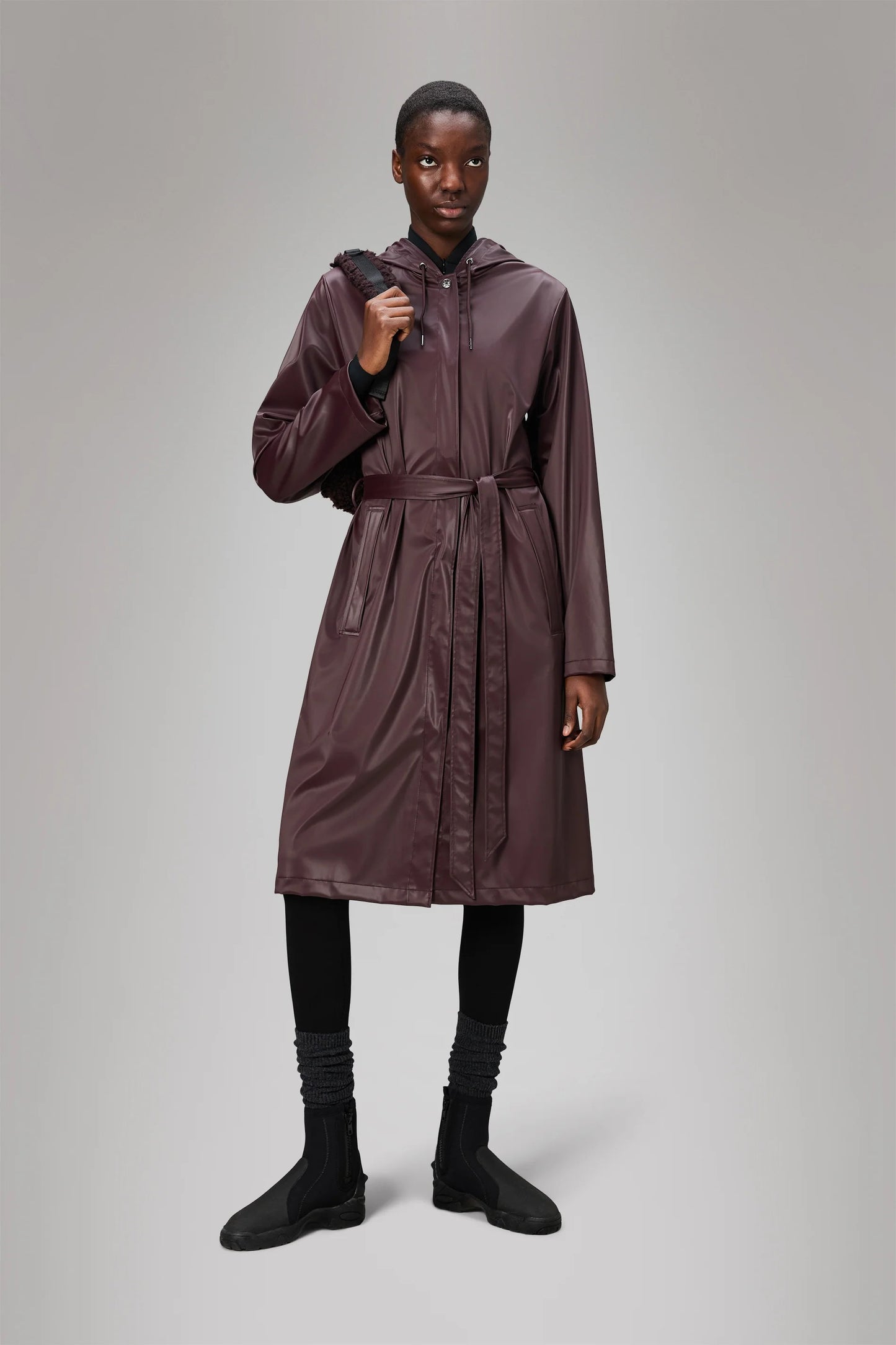 RAINS | A-Line Longer Jacket - Depth