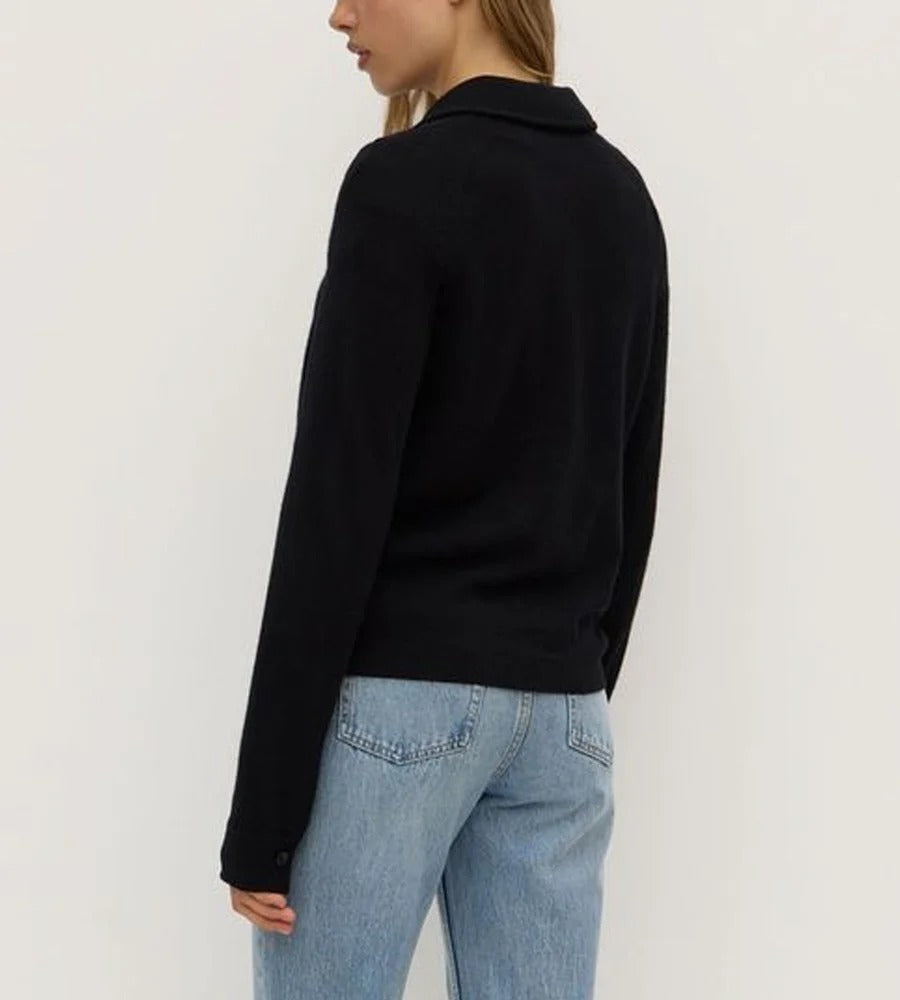 Assembly Label | Abigail Wool Cashmere Knit Shirt - Black