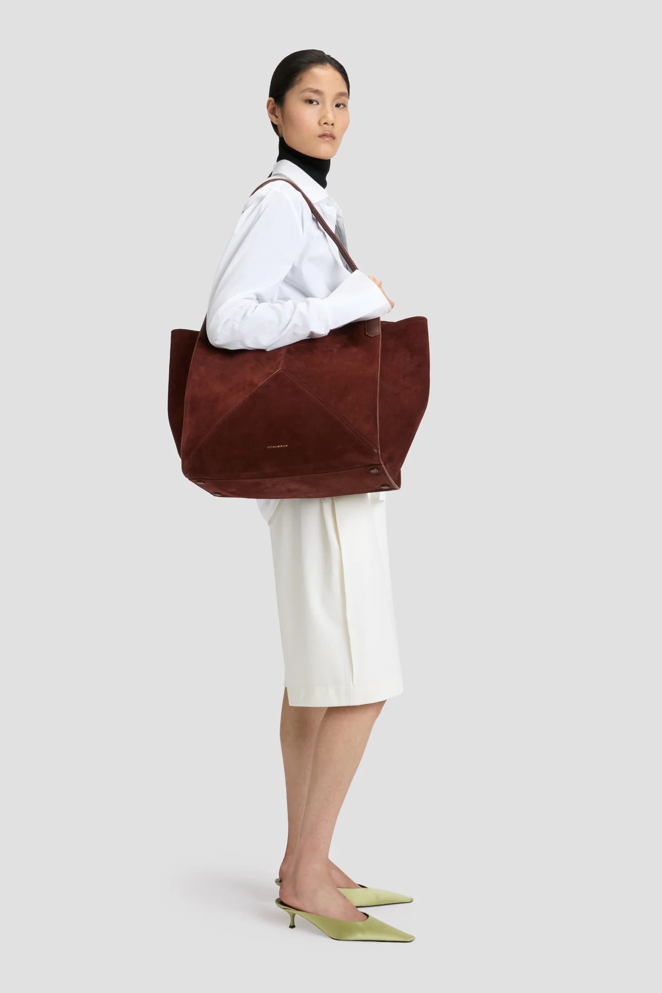 Victoria Beckham | The Victoria Soft Tote - Dark Brown Suede