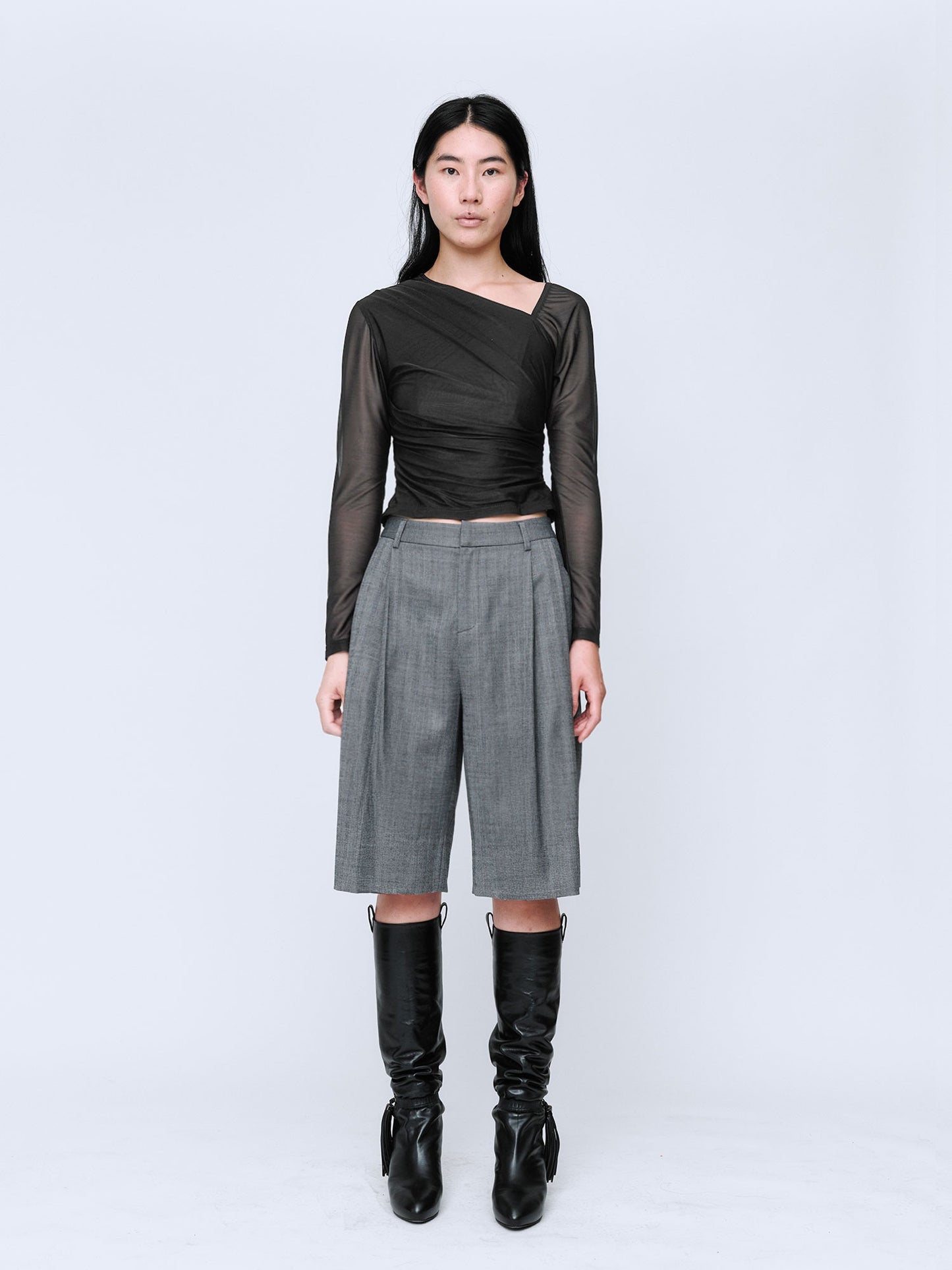 Wynn Hamlyn | Eva Long Sleeve Top - Black