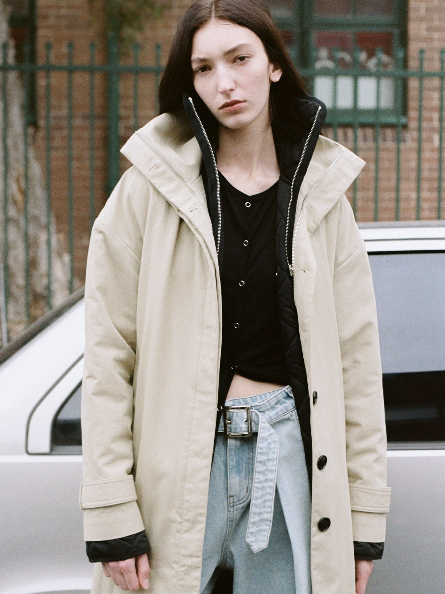 Wynn Hamlyn | Quilted Trench Coat - Taupe