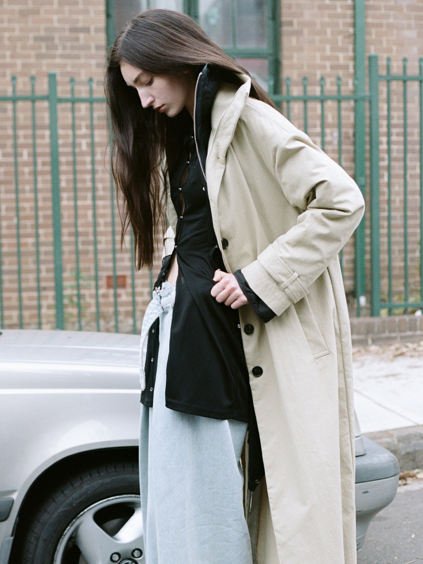 Wynn Hamlyn | Quilted Trench Coat - Taupe