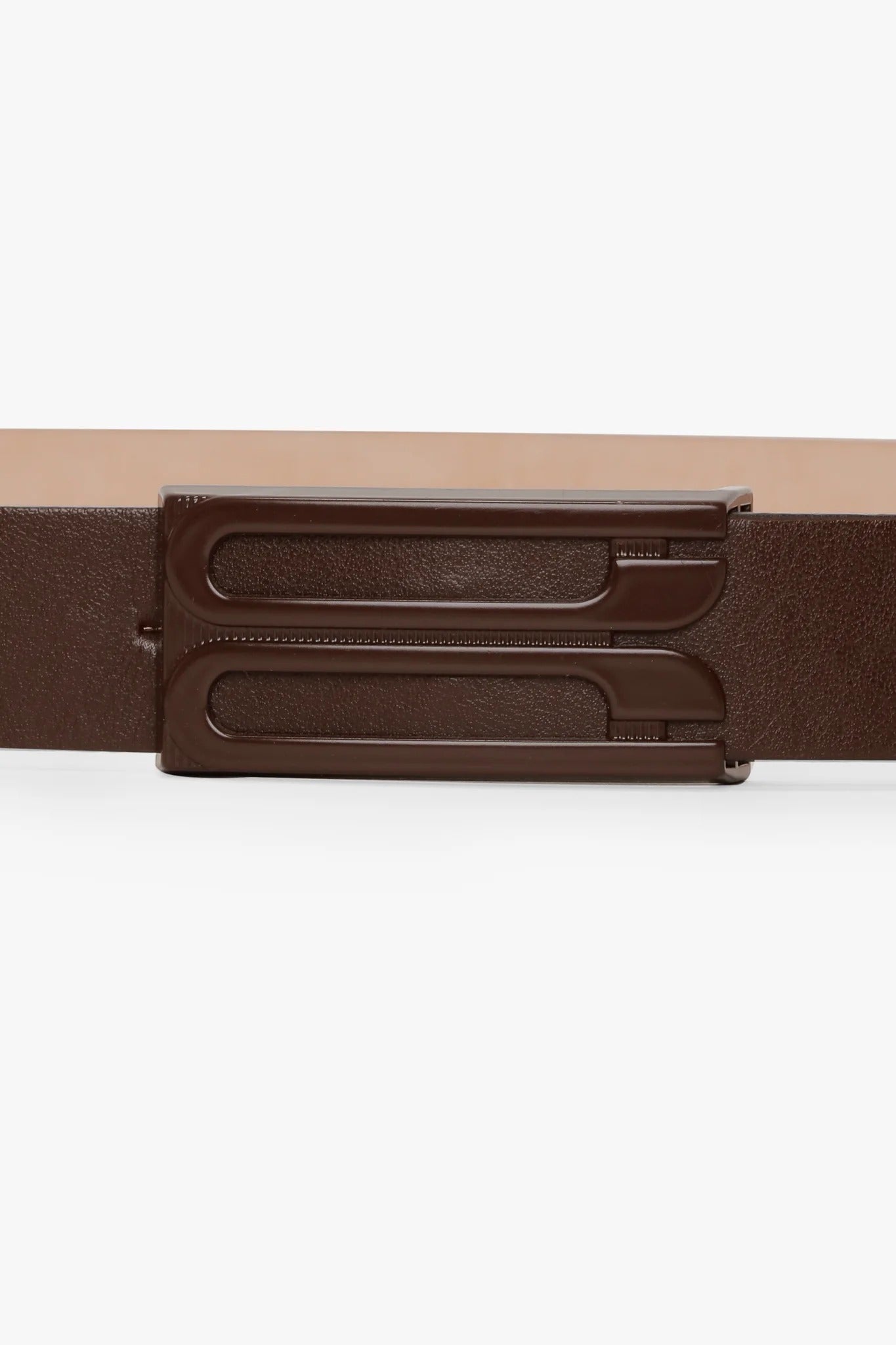 Victoria Beckham | Tonal Frame Belt - Dark Brown