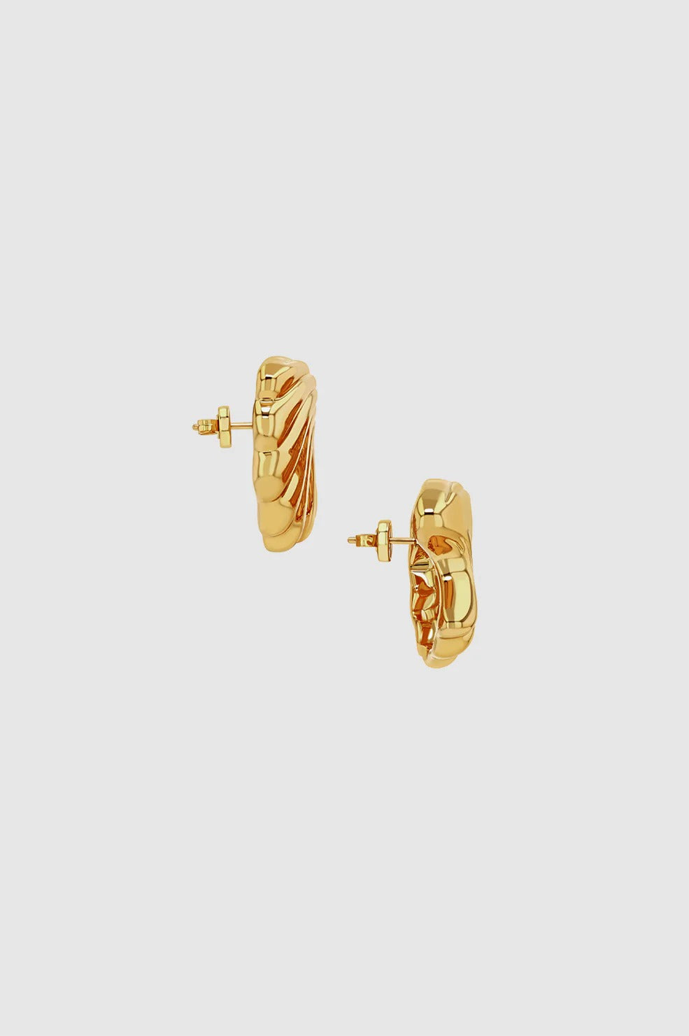 Anine Bing | Curved Shell Earrings - Gold
