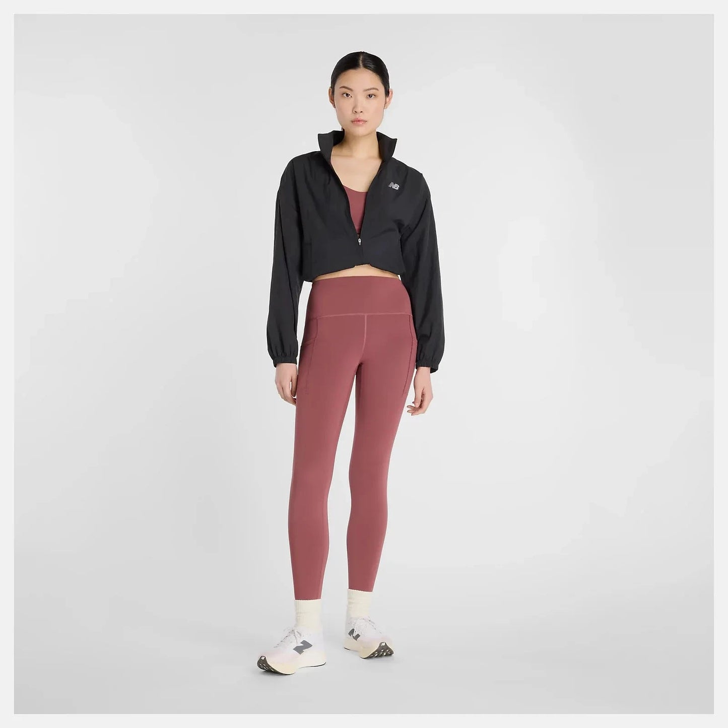 New Balance | Sleek Pocket High Rise Legging 25 Inch - Washed Burgundy