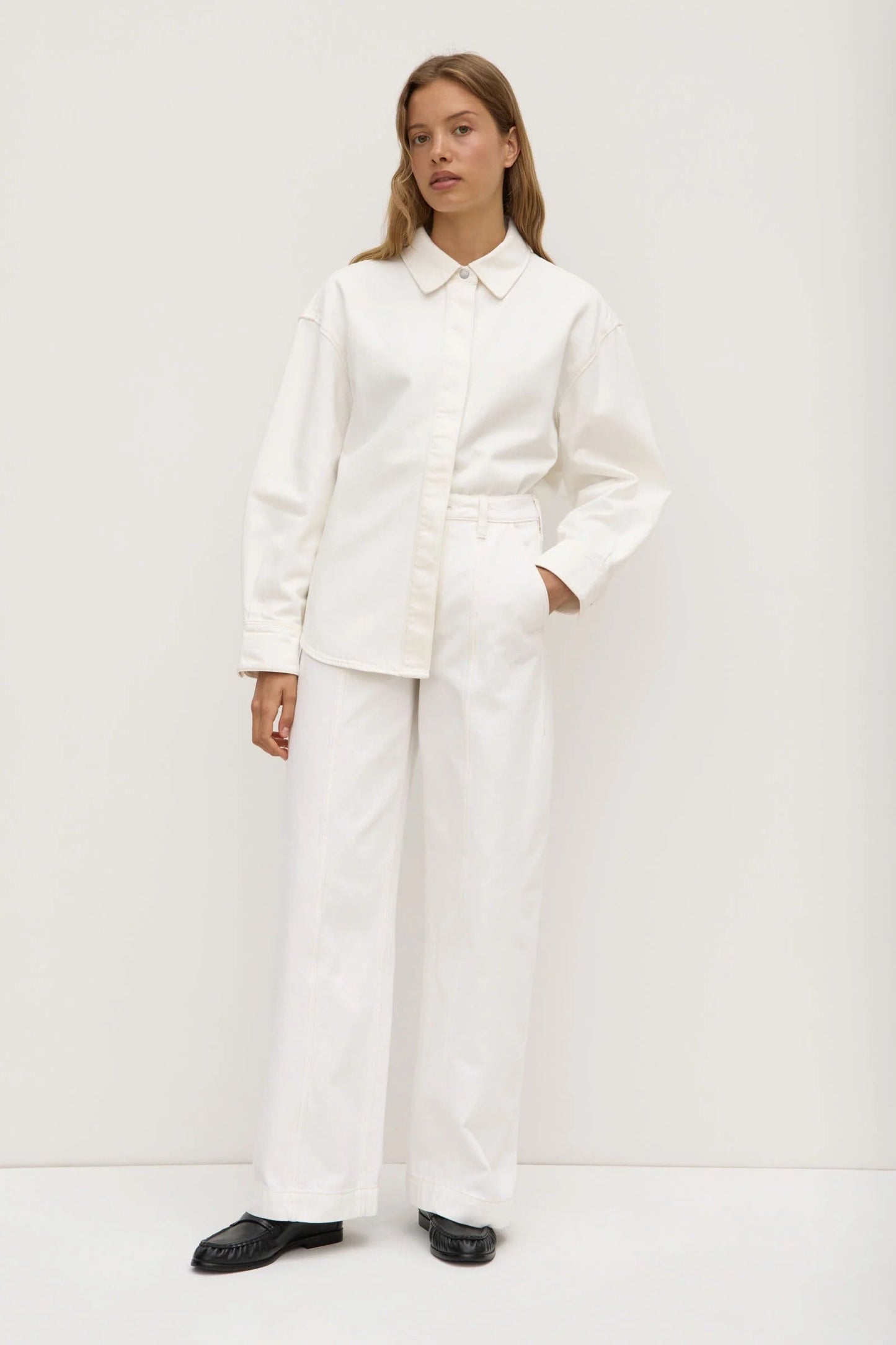 Assembly Label | Emilia Denim Overshirt - Vintage White