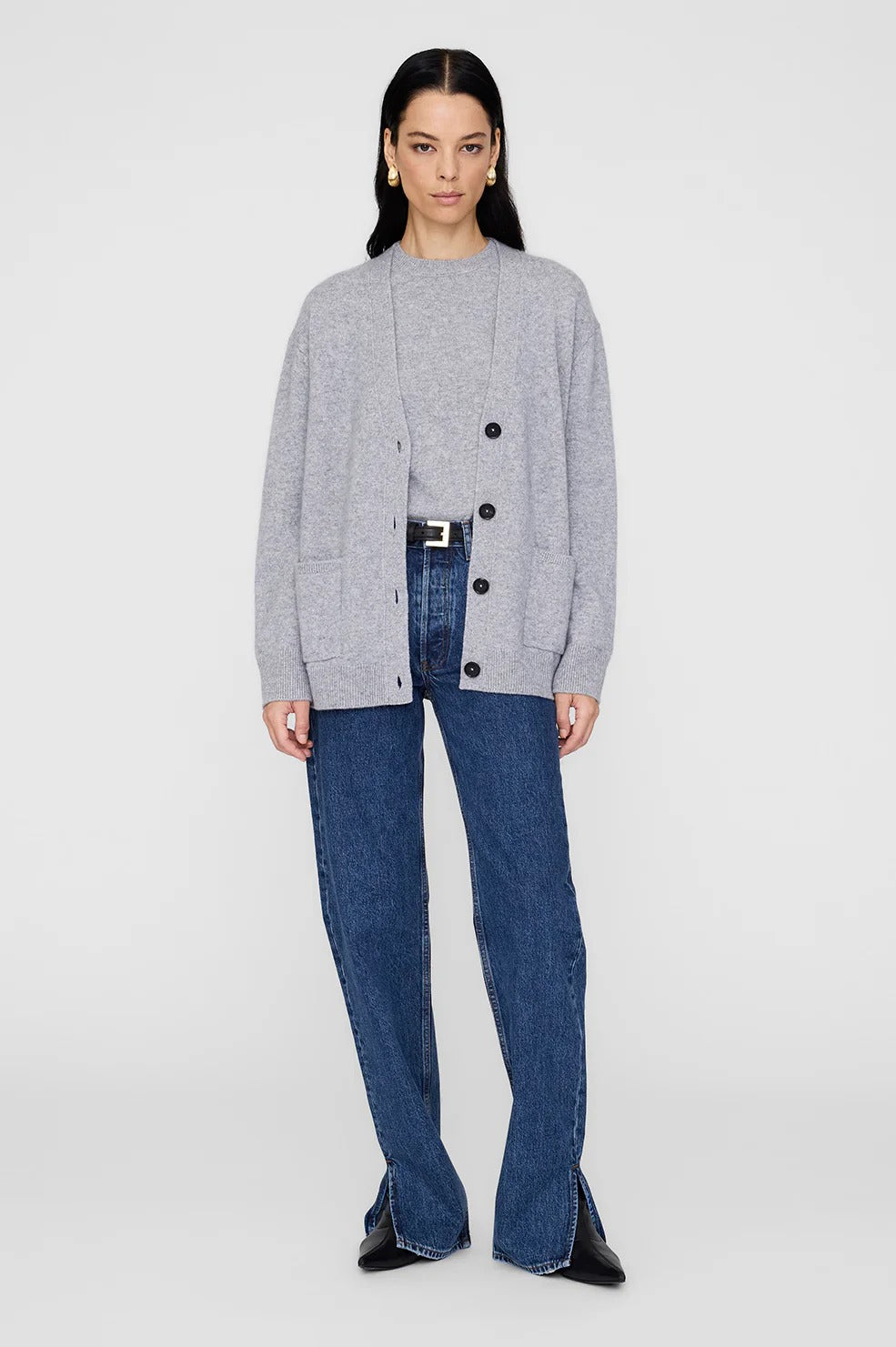 Anine Bing | Jackson Cardigan - Medium Heather Grey