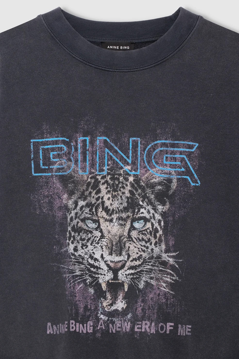 Anine Bing | Miles Sweatshirt Leo Muse - Washed Black
