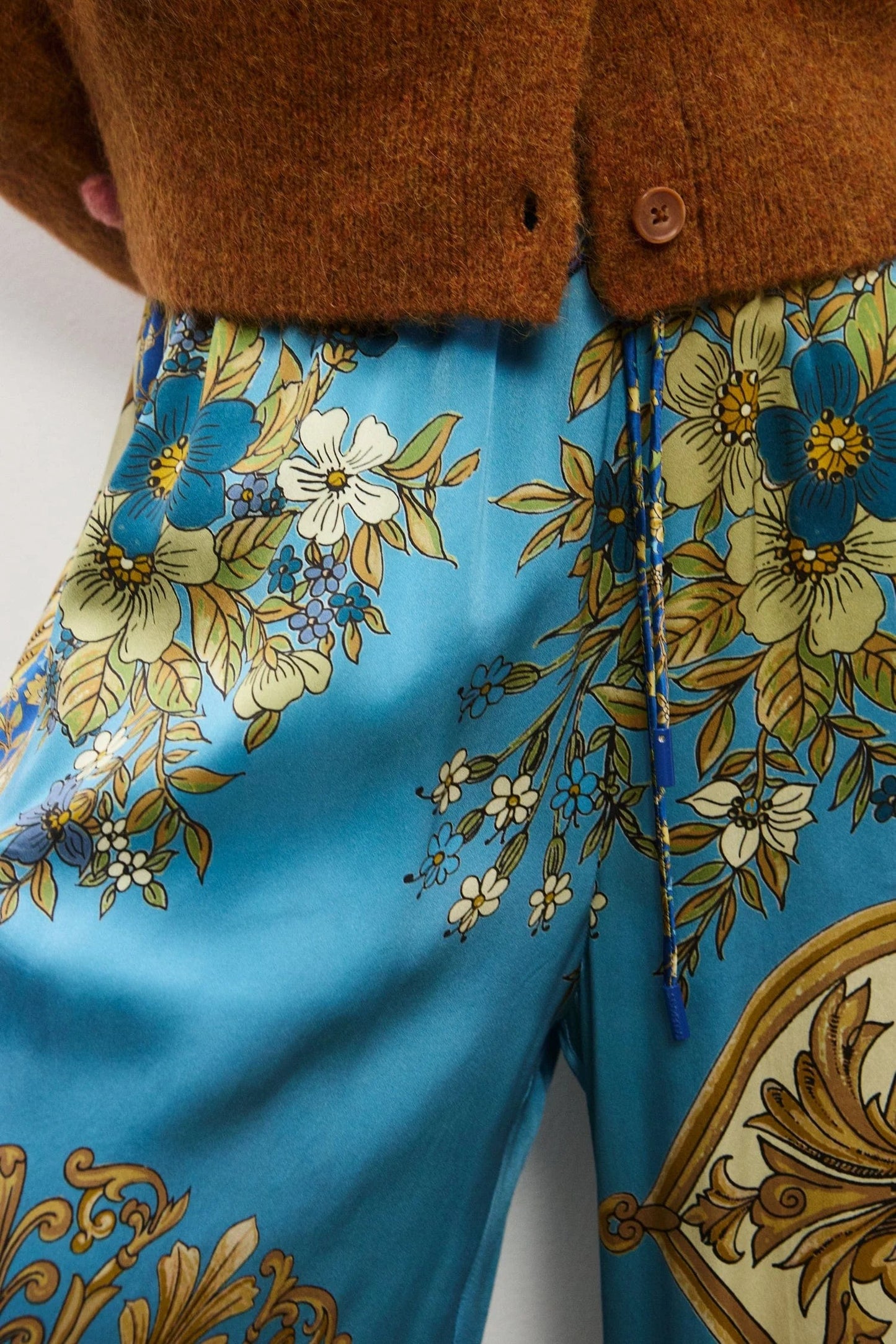 Alemais | Cassie Silk Pant - Blue