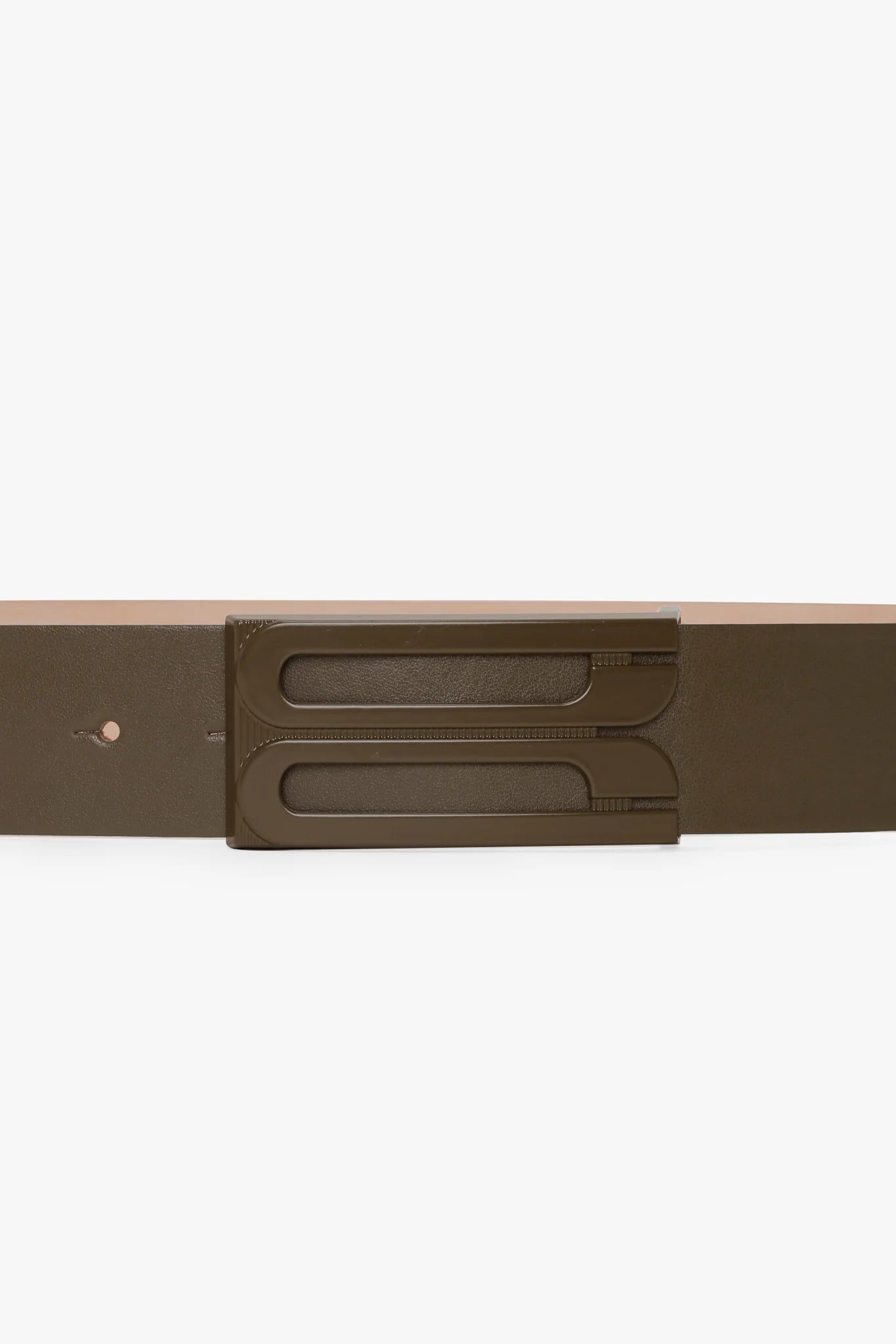 Victoria Beckham | Tonal Jumbo Frame Belt - Dark Khaki