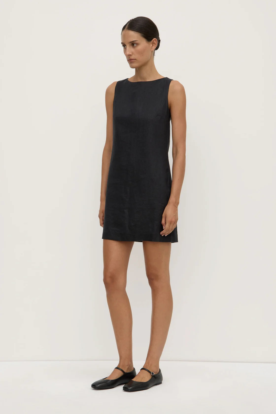Assembly Label | Nadine Linen Mini Dress - Black