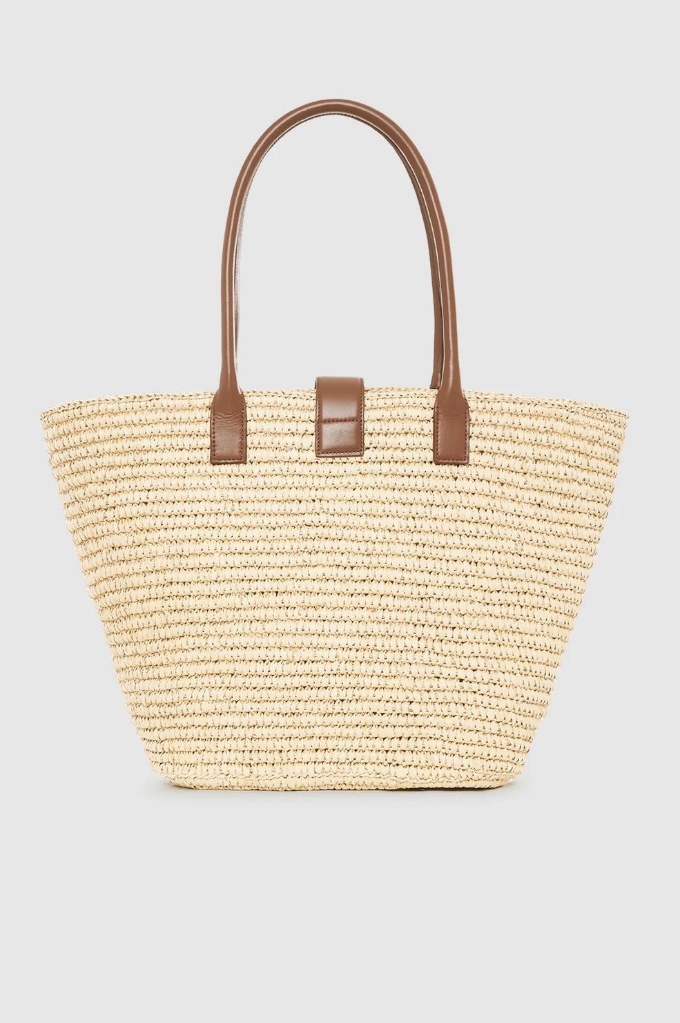 Anine Bing | Lou Tote Monogram - Natural With Cognac