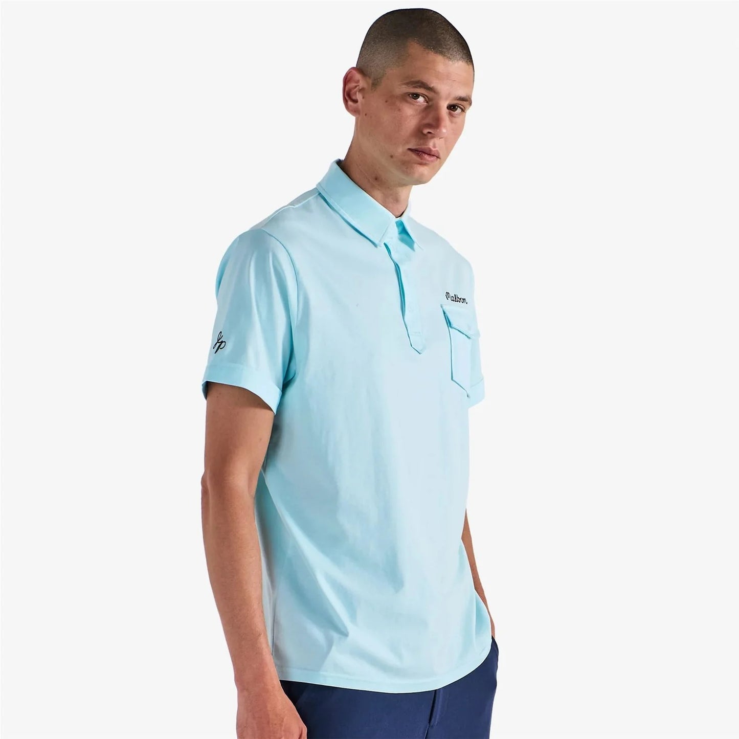 Malbon | Jesper Parnevik Pocket Polo - Aqua Blue