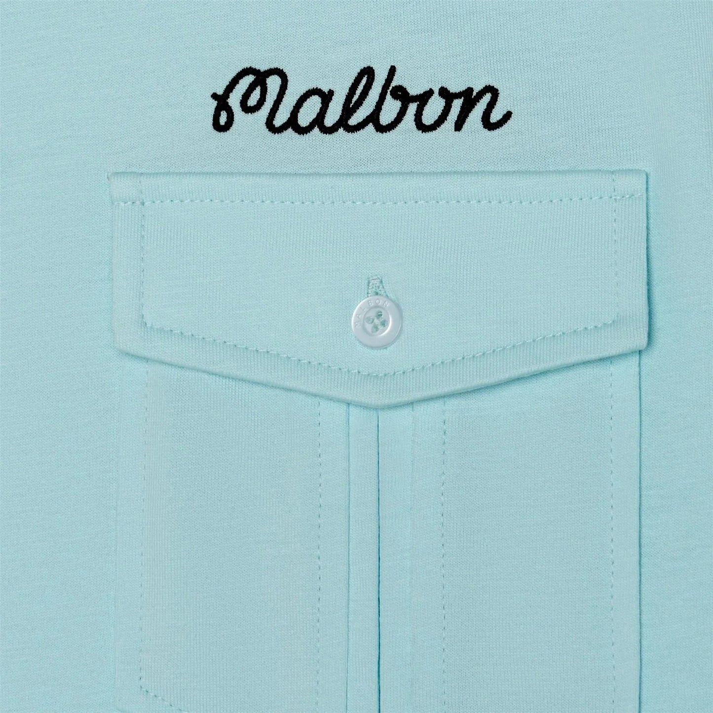 Malbon | Jesper Parnevik Pocket Polo - Aqua Blue