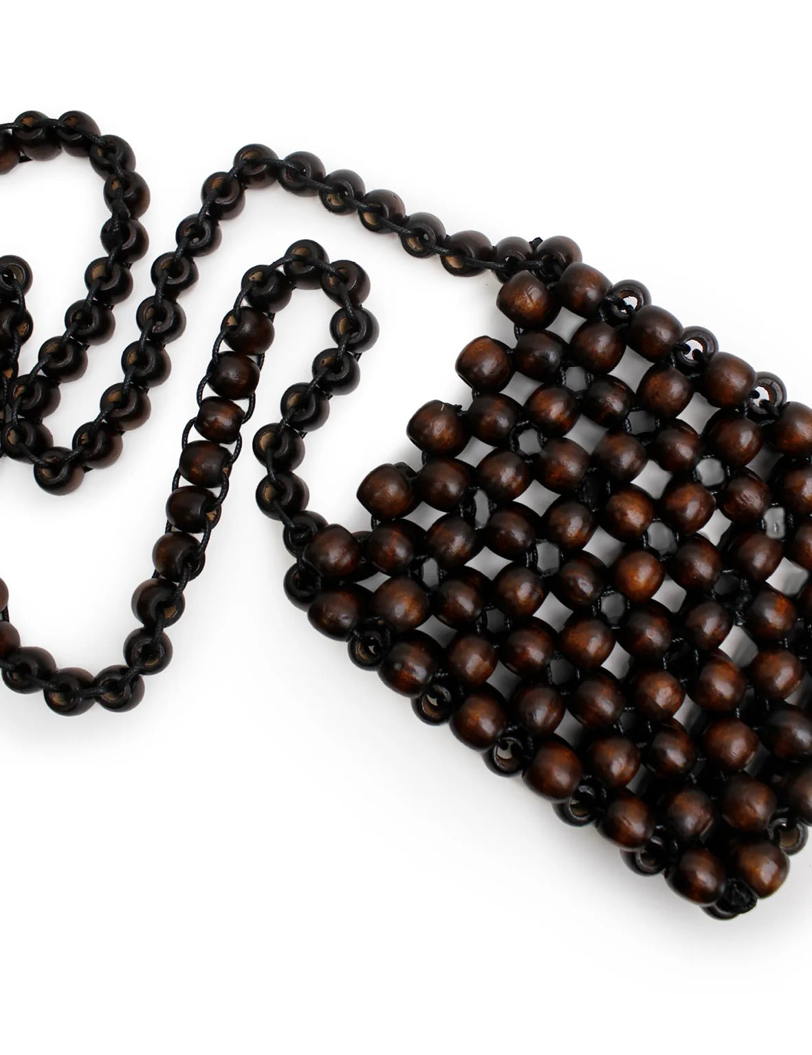 La Tribe | Beaded Crossbody Bag - Brown