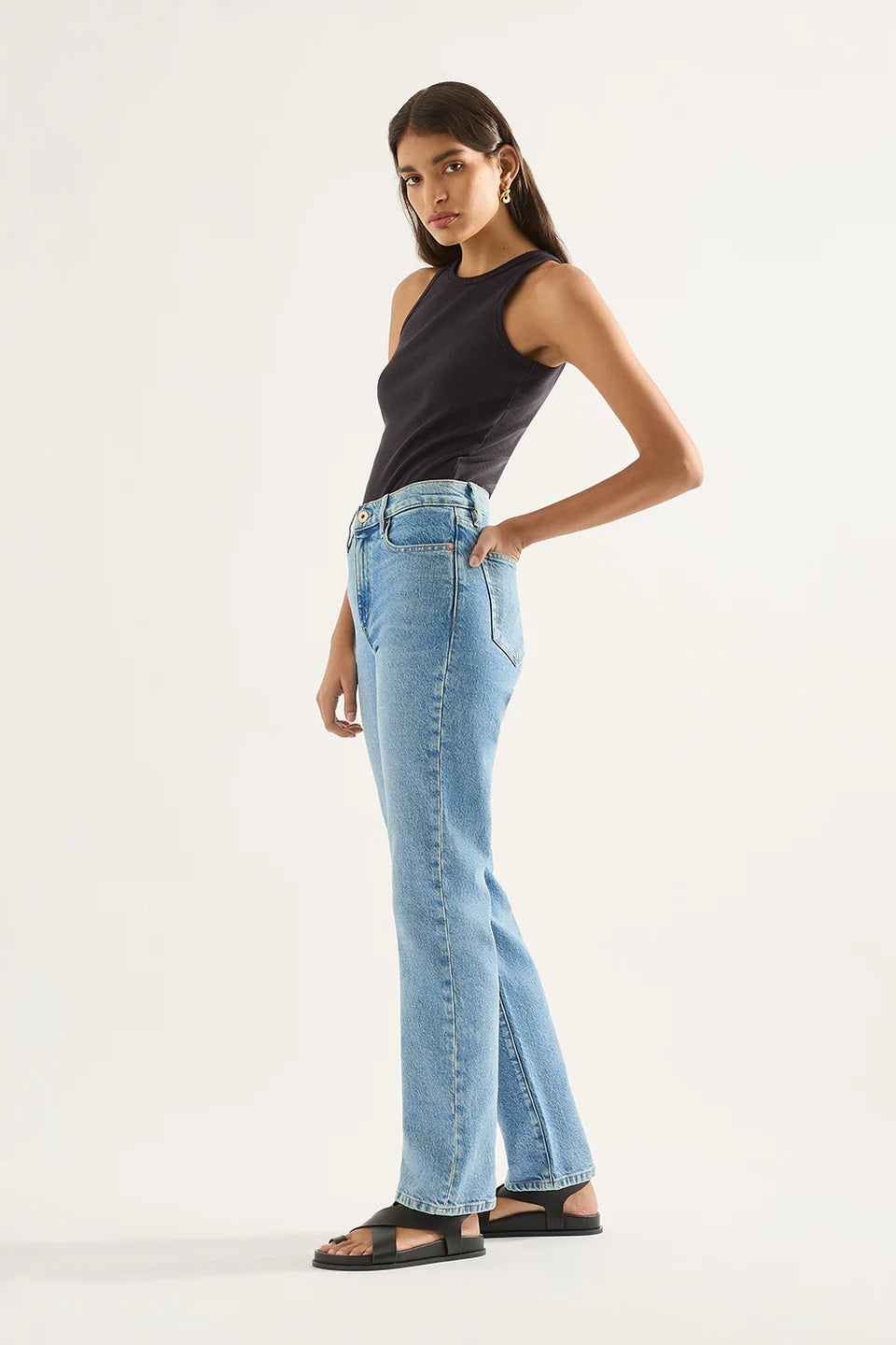 Outland Denim | Zoe High Straight Jean - Cadence Blue