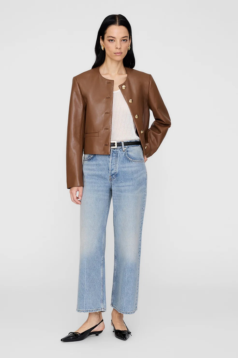 Anine Bing | Amber Jacket - Cognac Recycled Leather