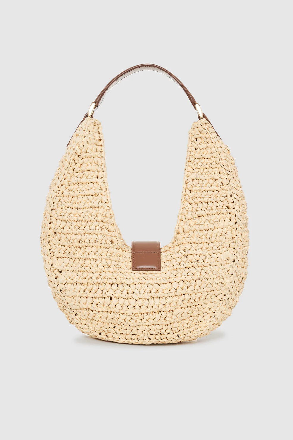 Anine Bing | Lou Bag Monogram - Natural With Cognac
