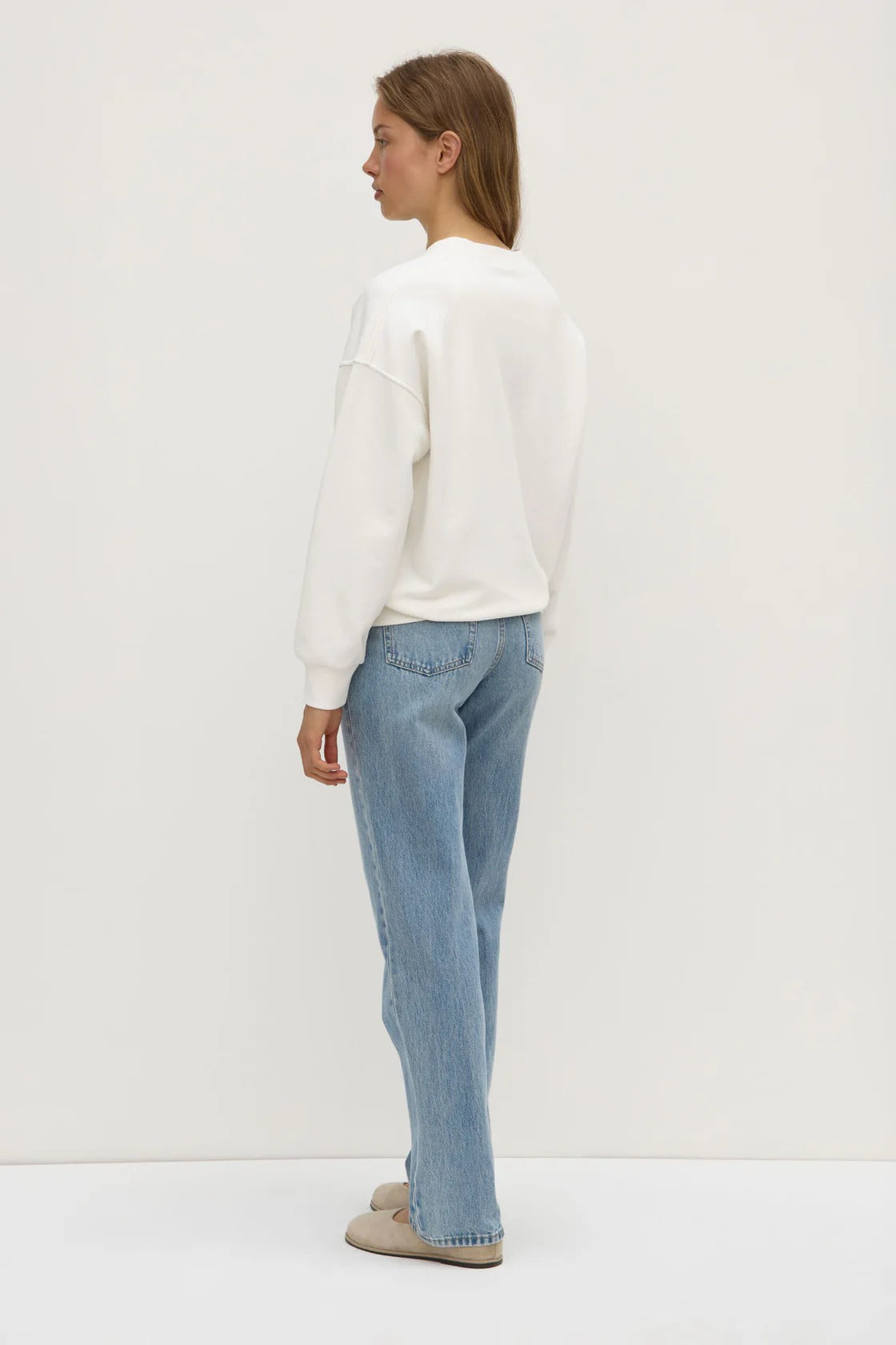 Assembly Label | Anya Fleece Crew - Antique White