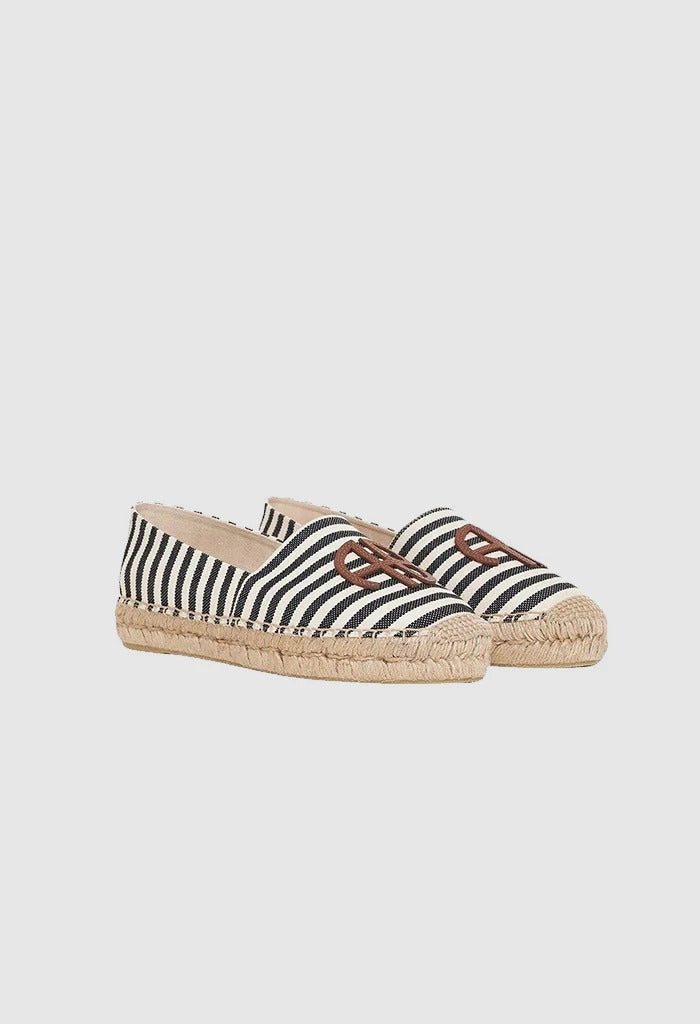Anine Bing | Paloma Espadrilles - Black/Natural Stripe