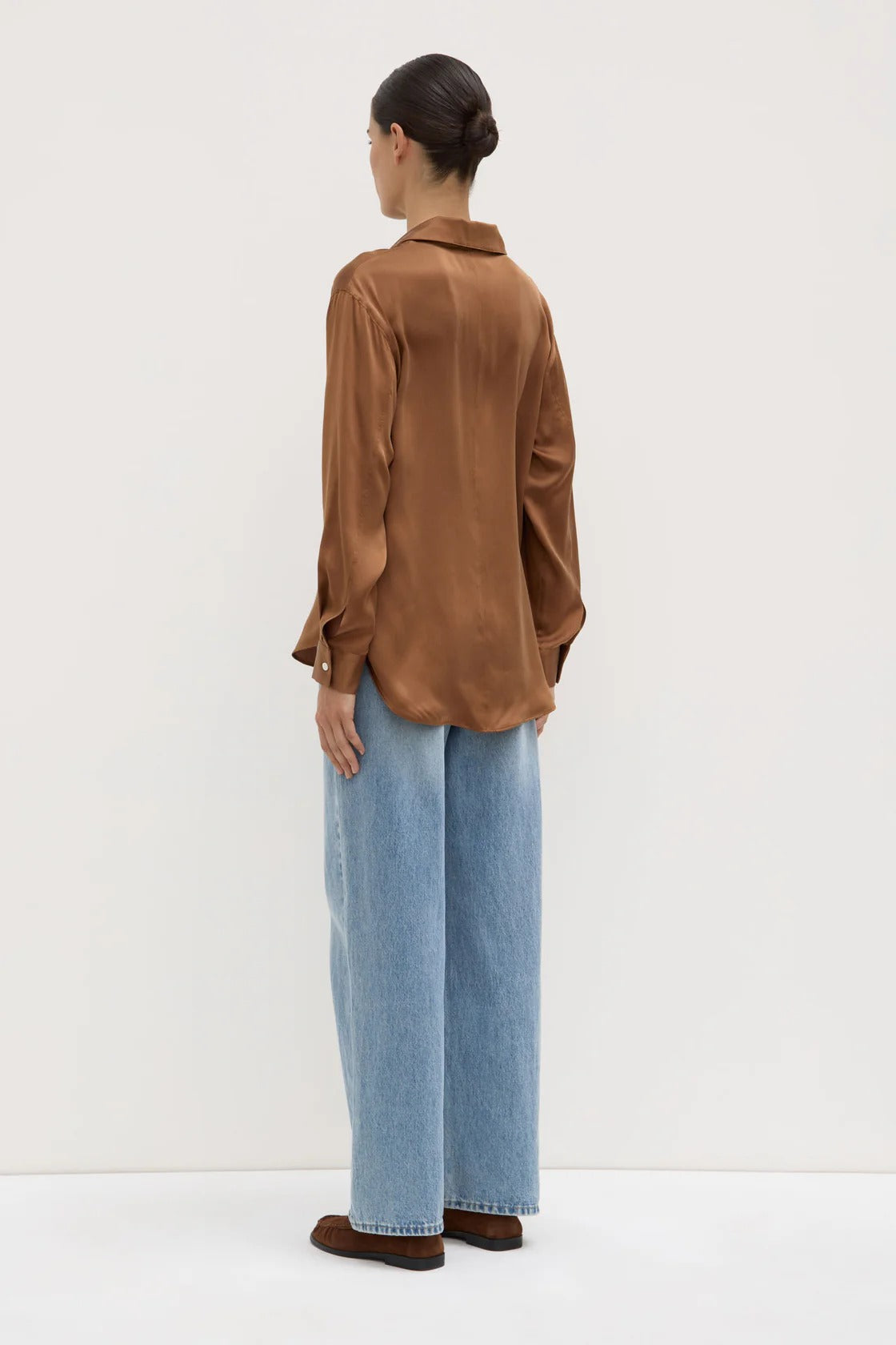 Assembly Label | Pippa Silk Shirt - Bronze