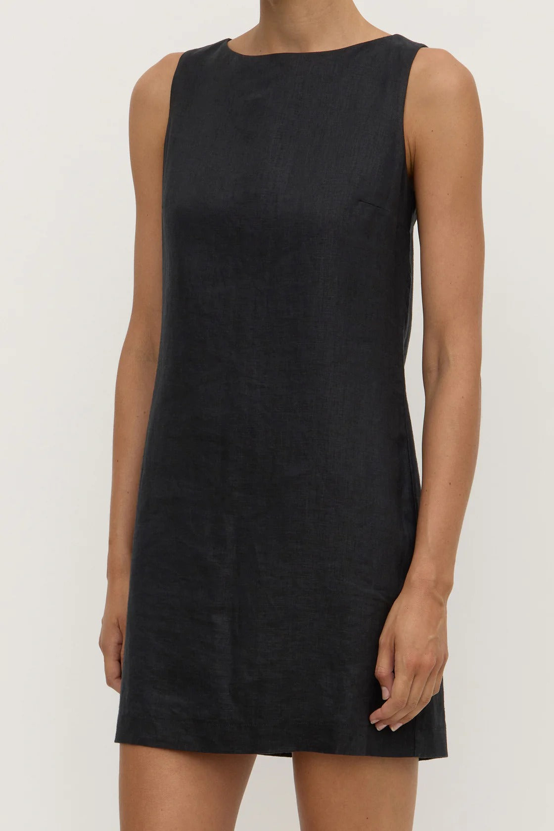 Assembly Label | Nadine Linen Mini Dress - Black
