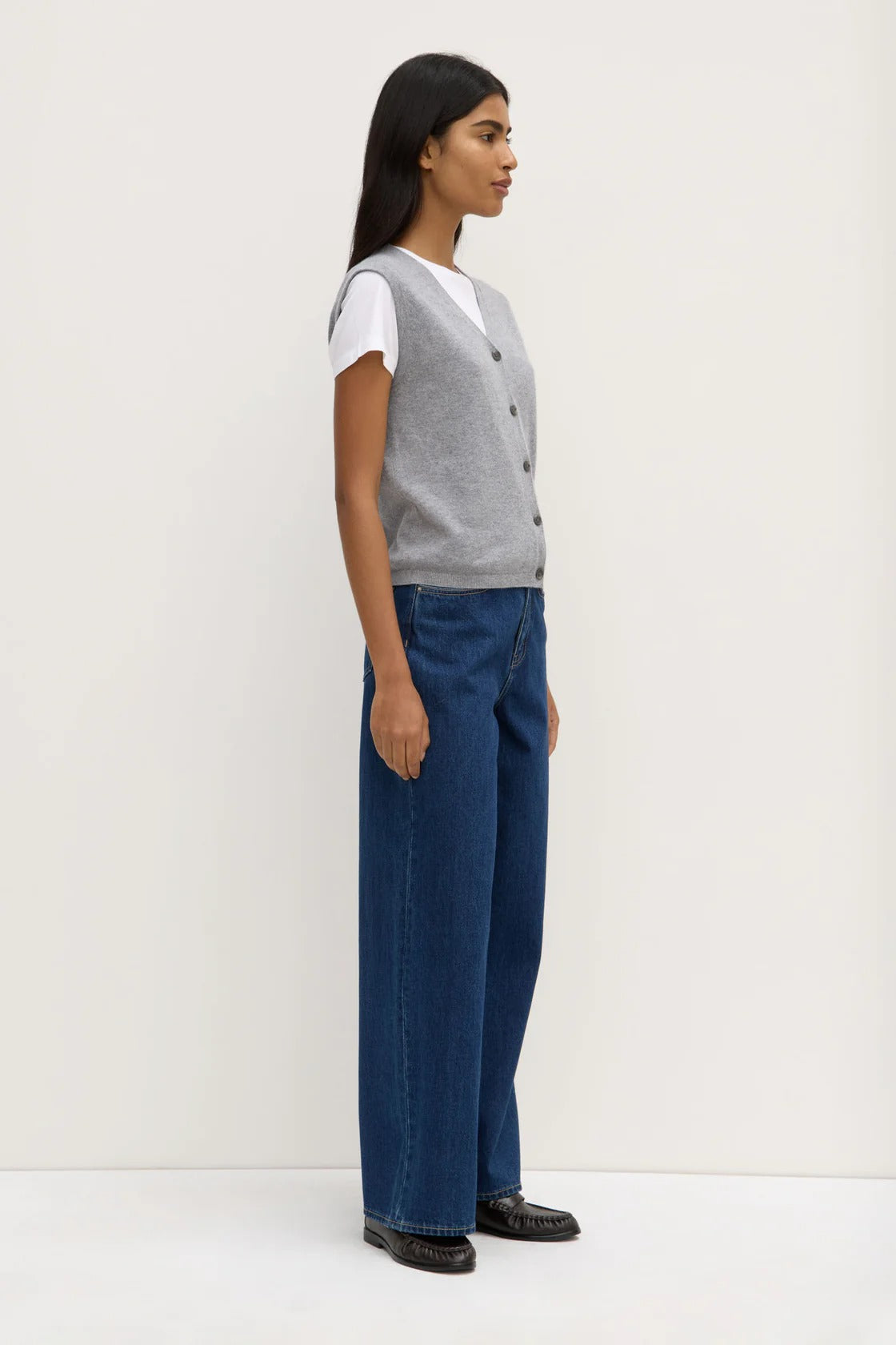 Assembly Label | Lara Cashmere Knit Tank - Grey Marle