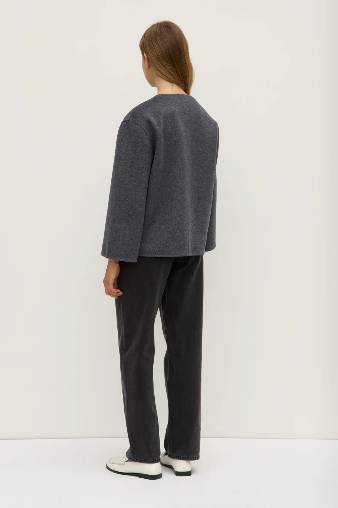 Assembly Label | Camille Wool Cashmere Jacket - Charcoal Marle