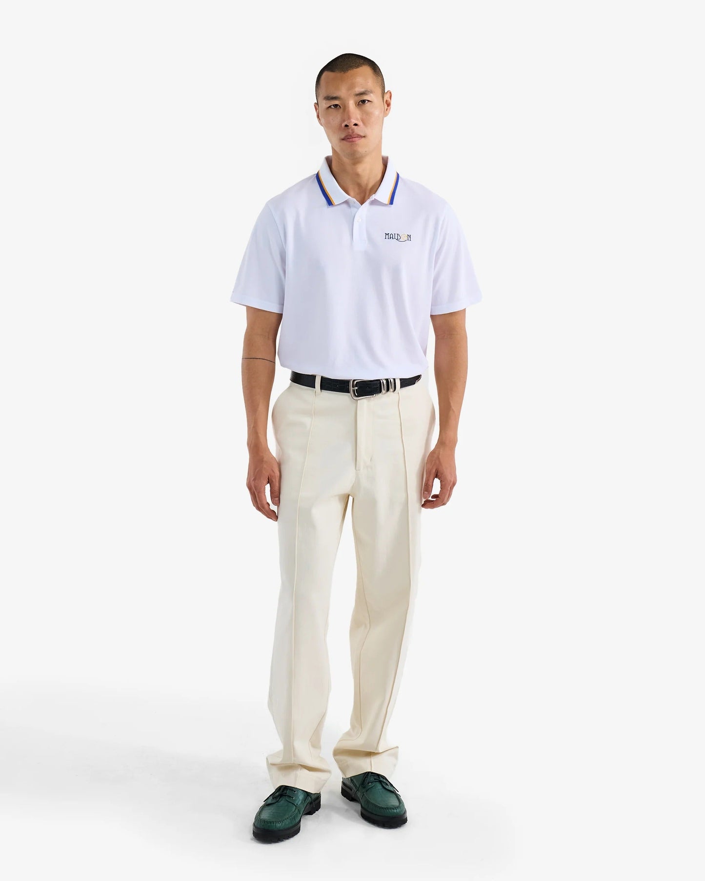 Malbon | Grasse Pique Polo - White