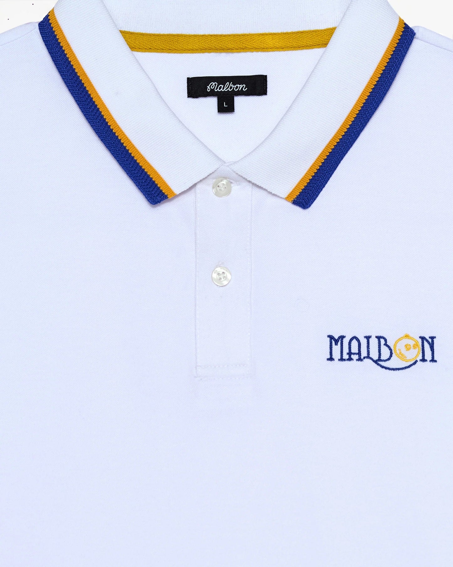 Malbon | Grasse Pique Polo - White