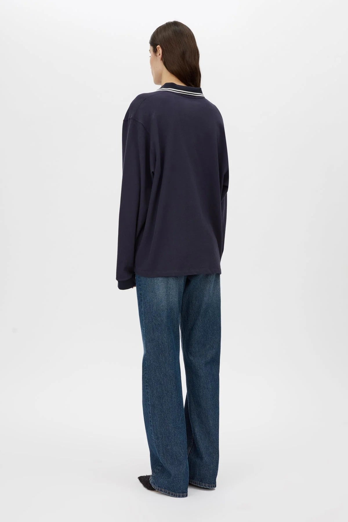 Camilla and Marc | Aqui Long Sleeve Monogram Top - Midnight Navy