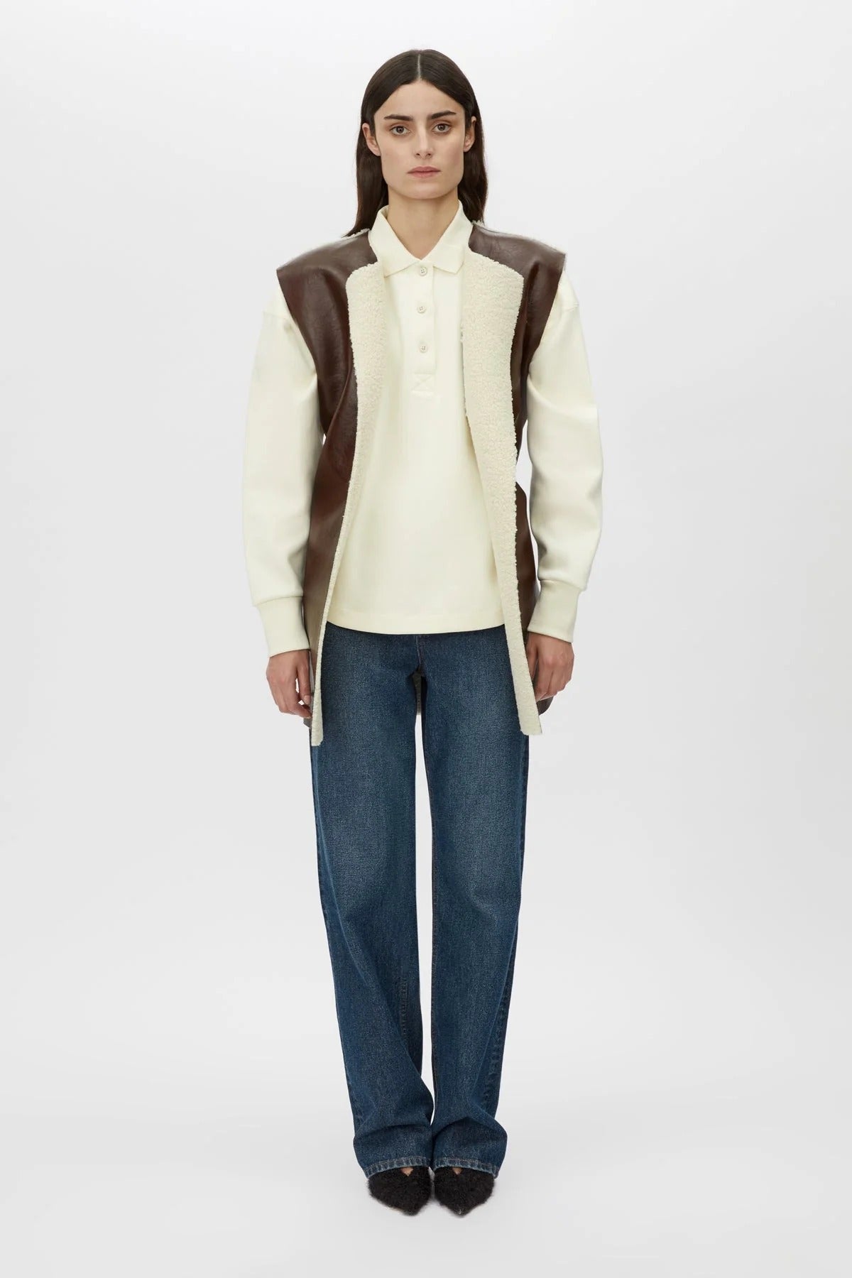 Camilla and Marc | Oswald Reverse Shearling Vest - Chicory