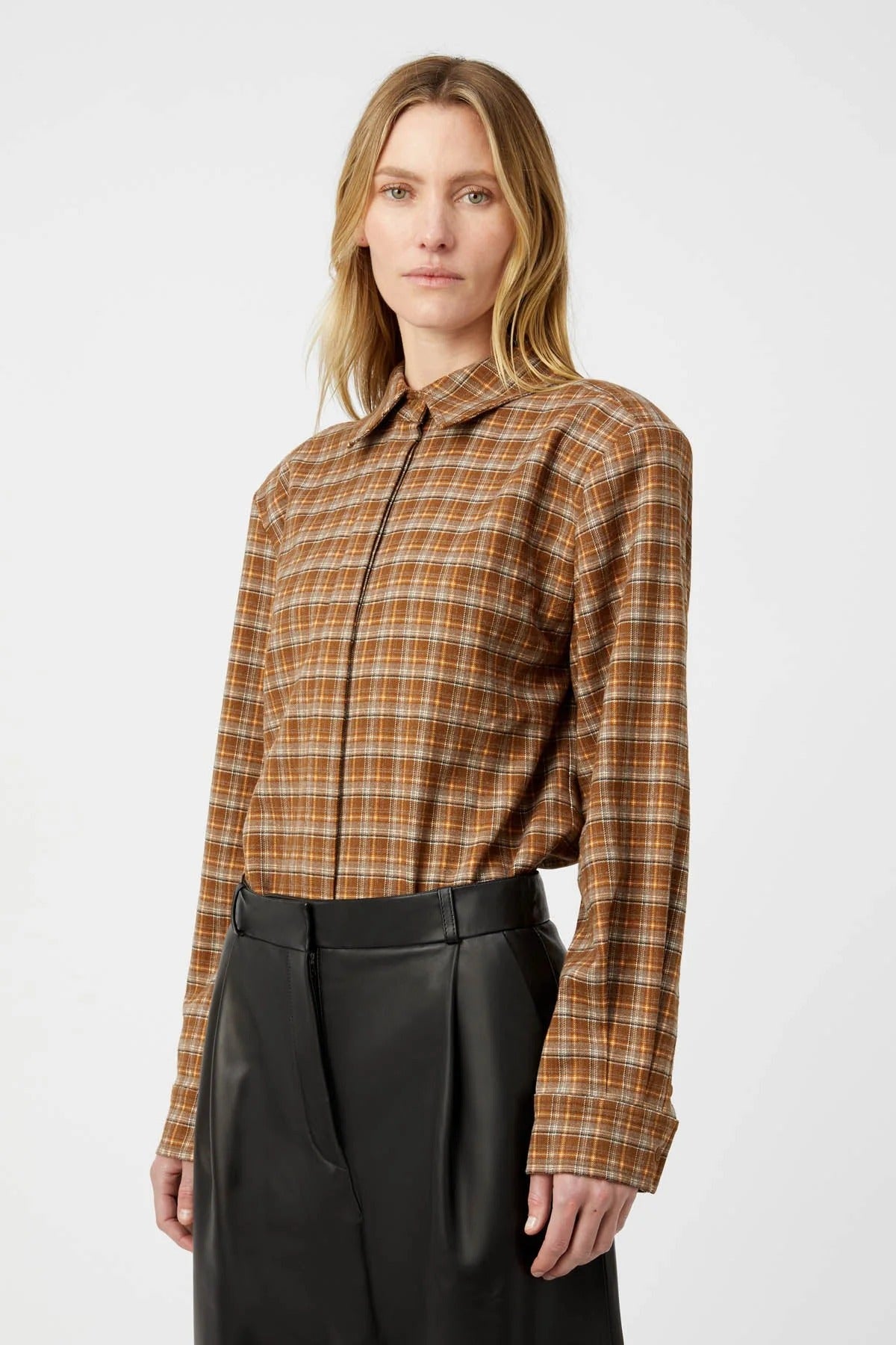 Camilla and Marc | Paradox Shirt - Tan Plaid