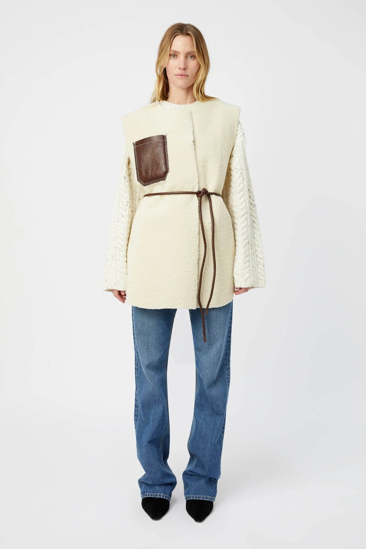 Camilla and Marc | Oswald Reverse Shearling Vest - Chicory