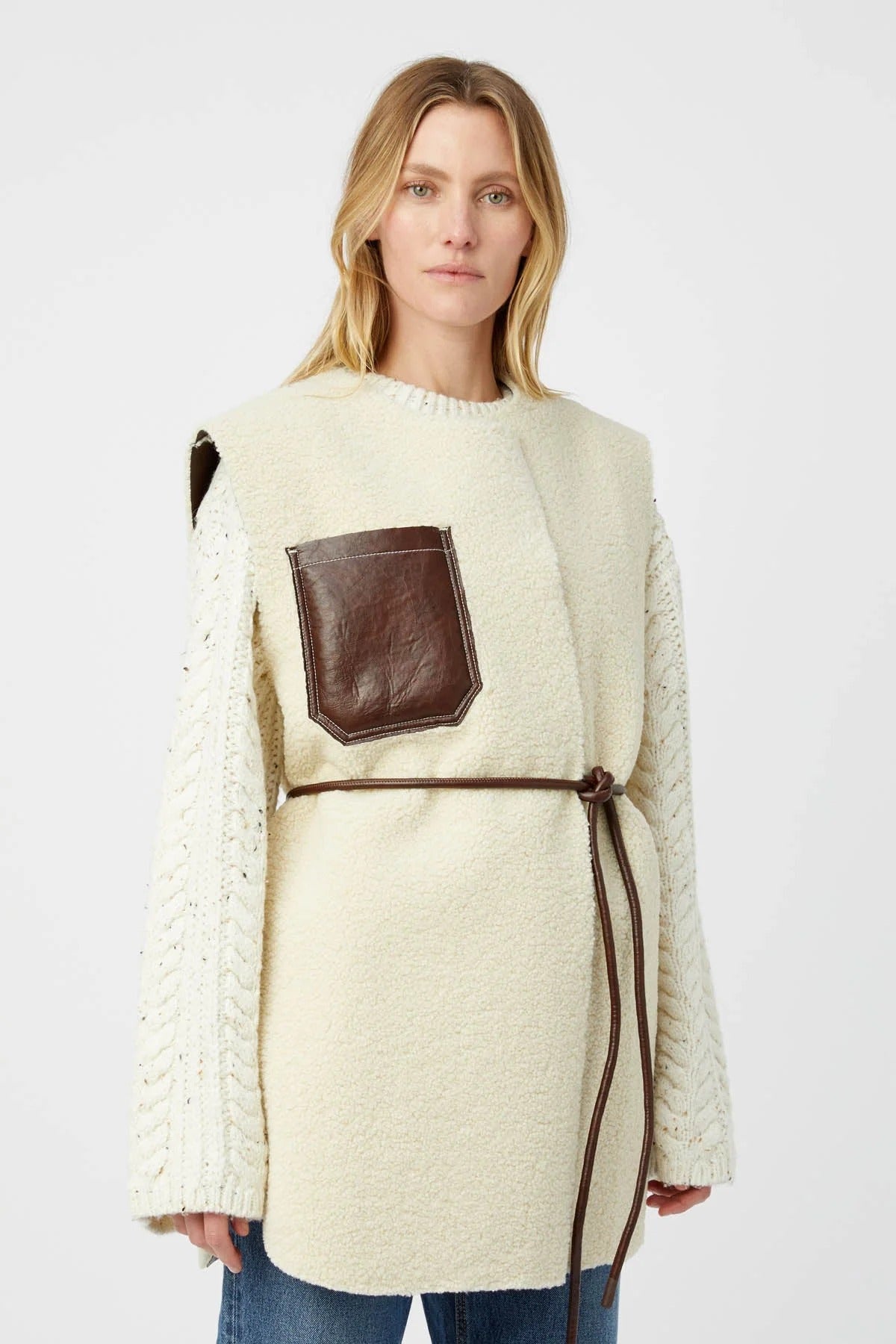 Camilla and Marc | Oswald Reverse Shearling Vest - Chicory