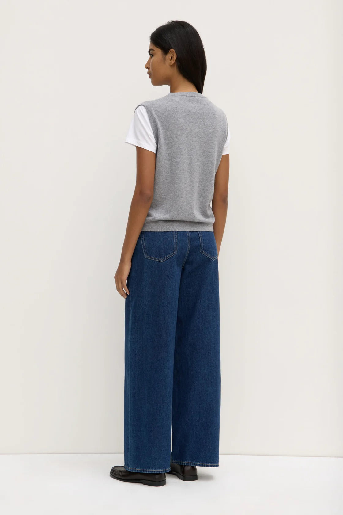Assembly Label | Lara Cashmere Knit Tank - Grey Marle