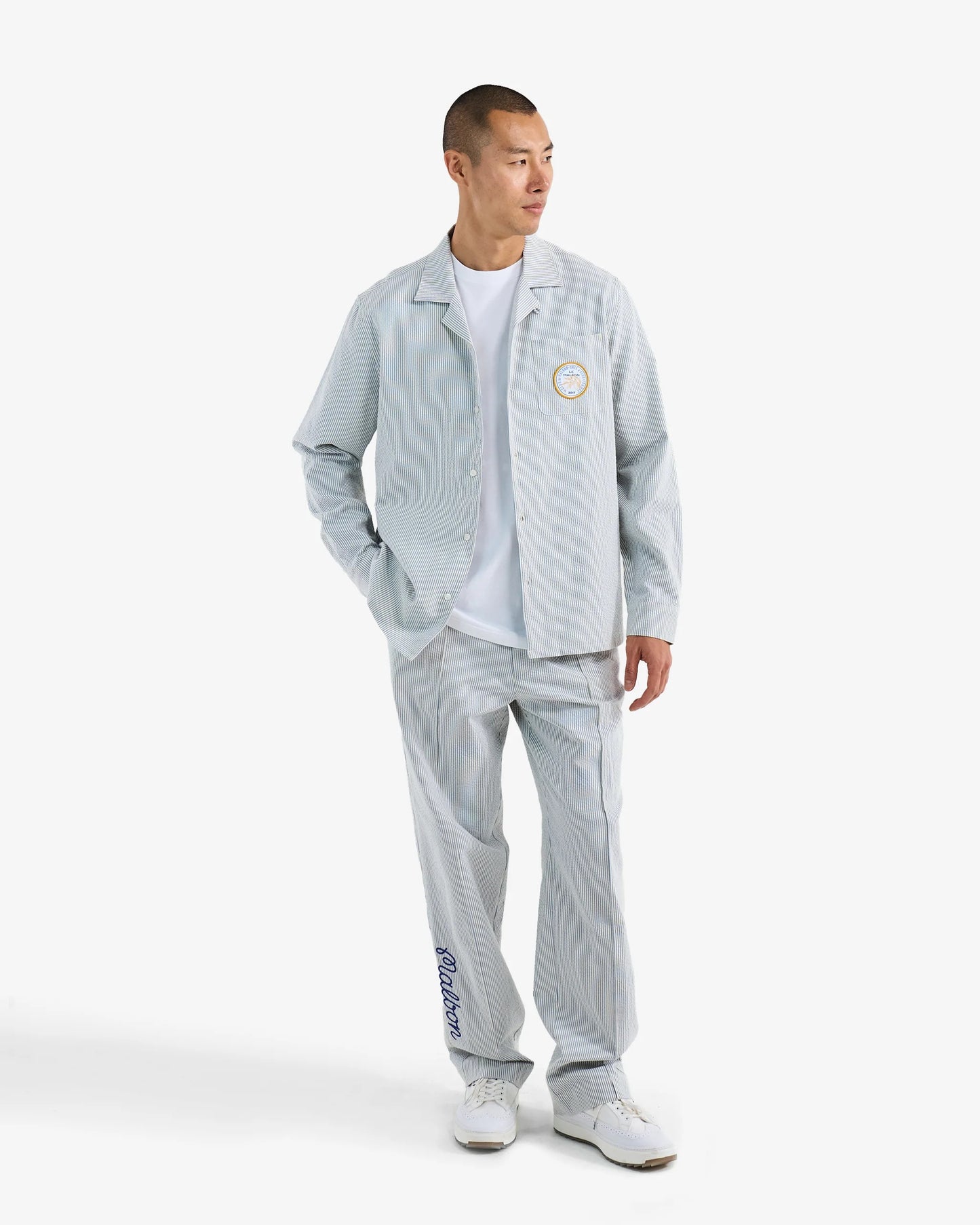 Malbon | Cannes Pleated Trouser - Blue