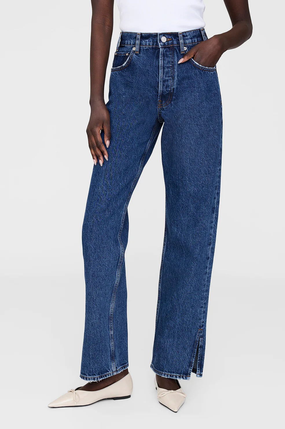 Anine Bing | Roy Jean 31" - Clean Indigo Denim