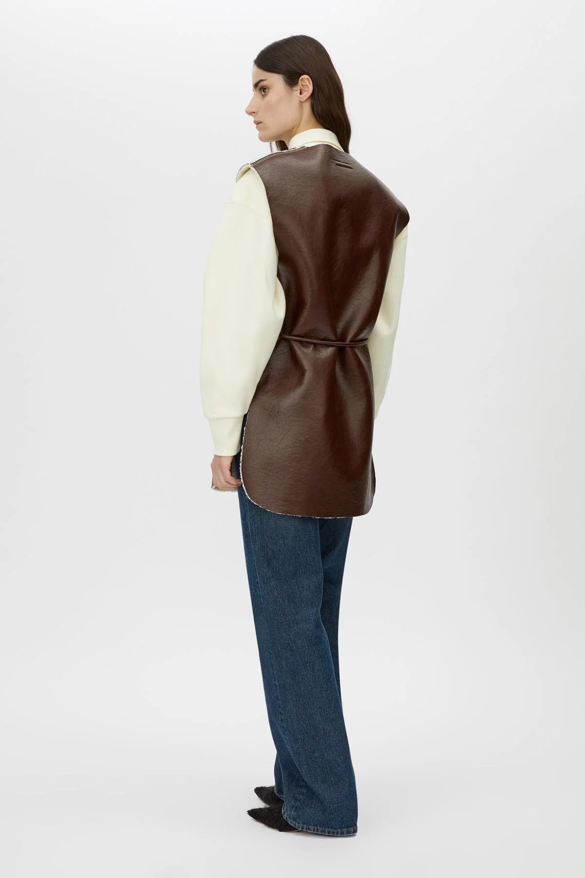 Camilla and Marc | Oswald Reverse Shearling Vest - Chicory