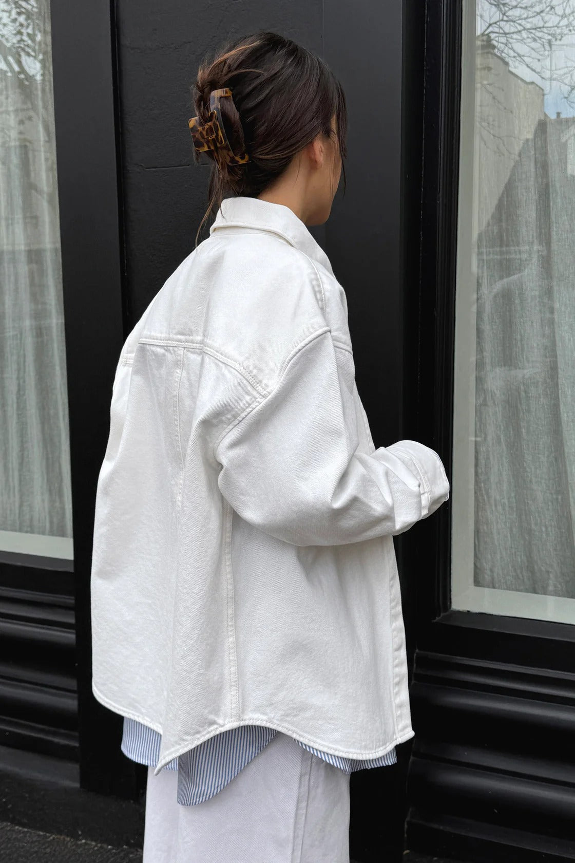 Assembly Label | Emilia Denim Overshirt - Vintage White