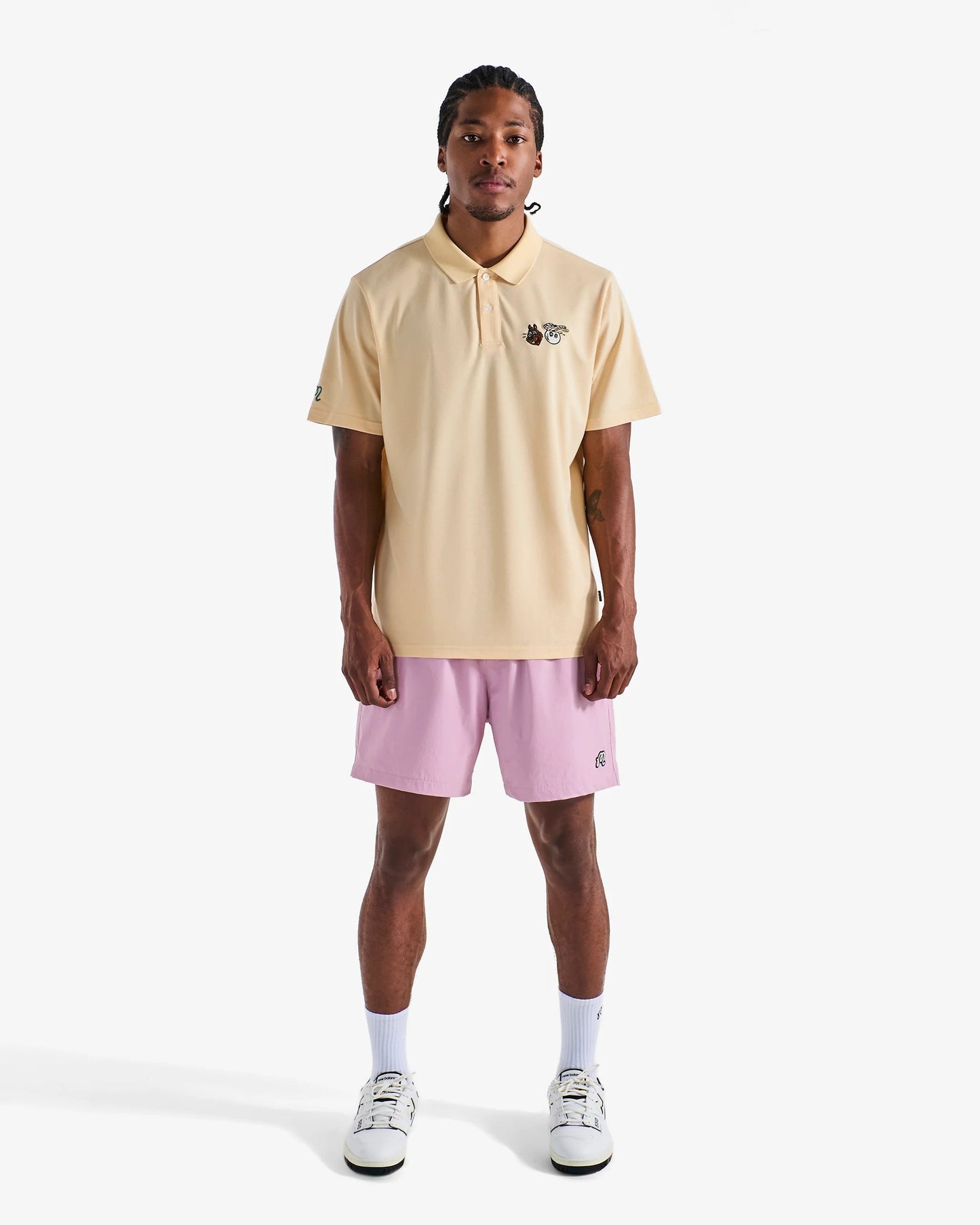 Malbon | Two Man Scram Pique Polo - Light Khaki
