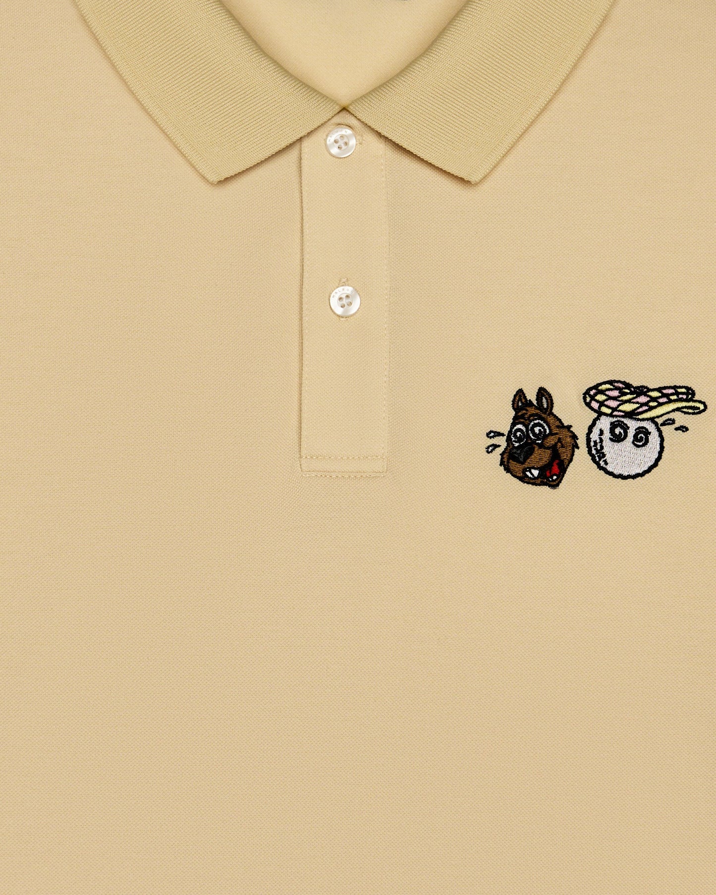 Malbon | Two Man Scram Pique Polo - Light Khaki