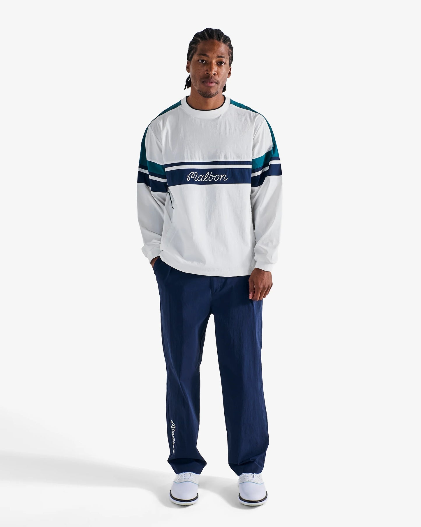 Malbon | Sportiva Nylon Popover - White