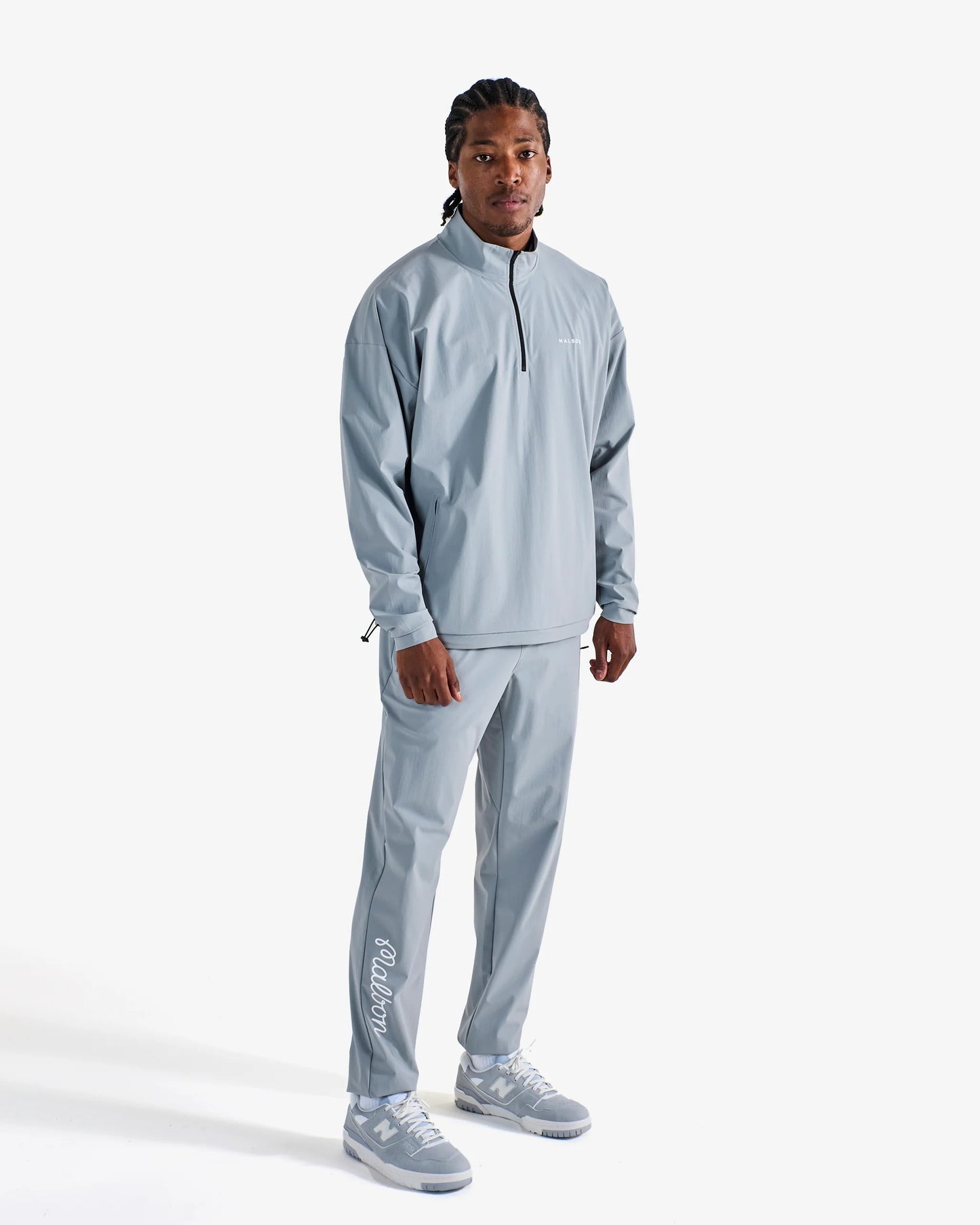 Malbon | Performance Quarter Zip Shell Pullover - Steel