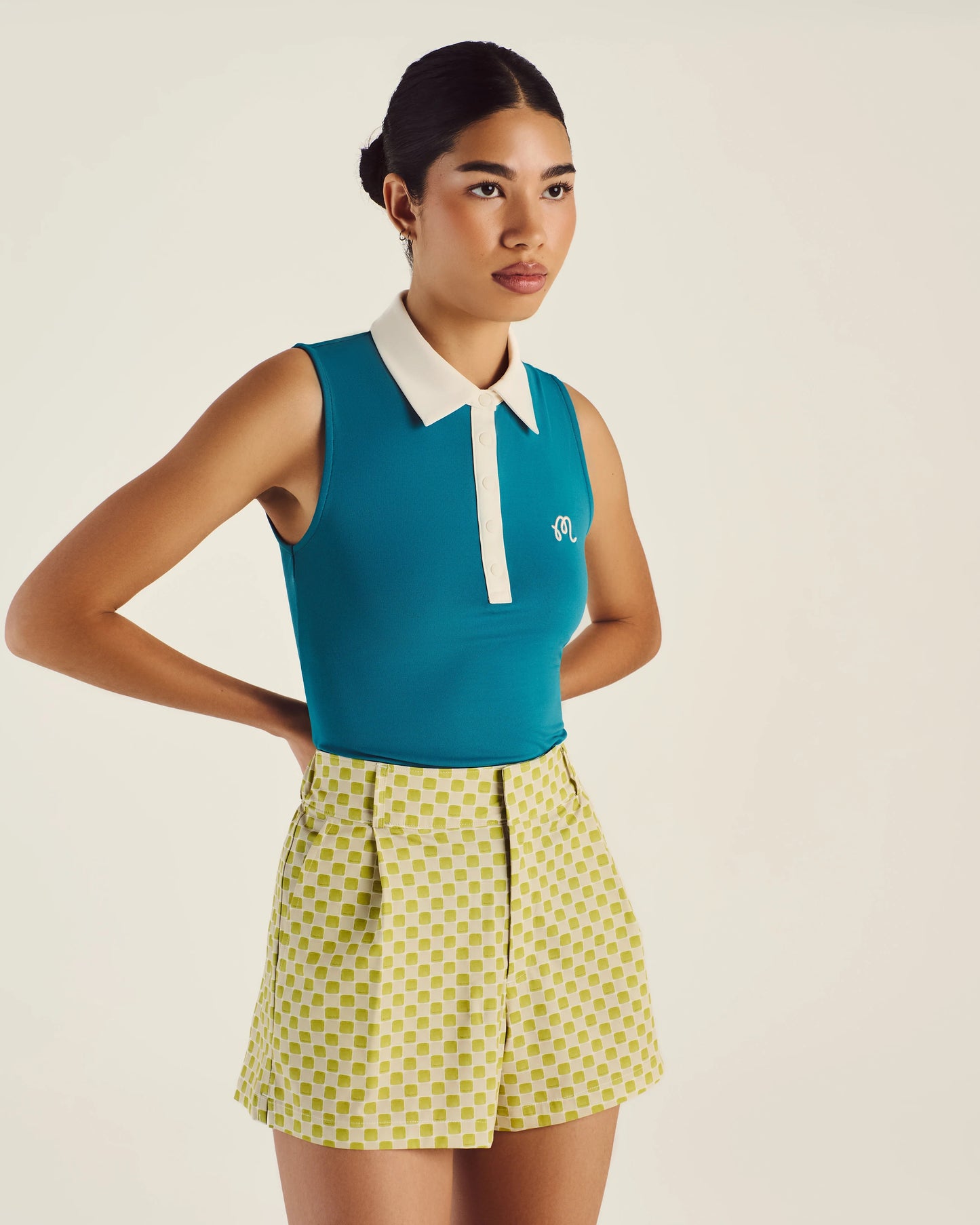 Malbon | Claudia Sleeveless Polo - Azurra