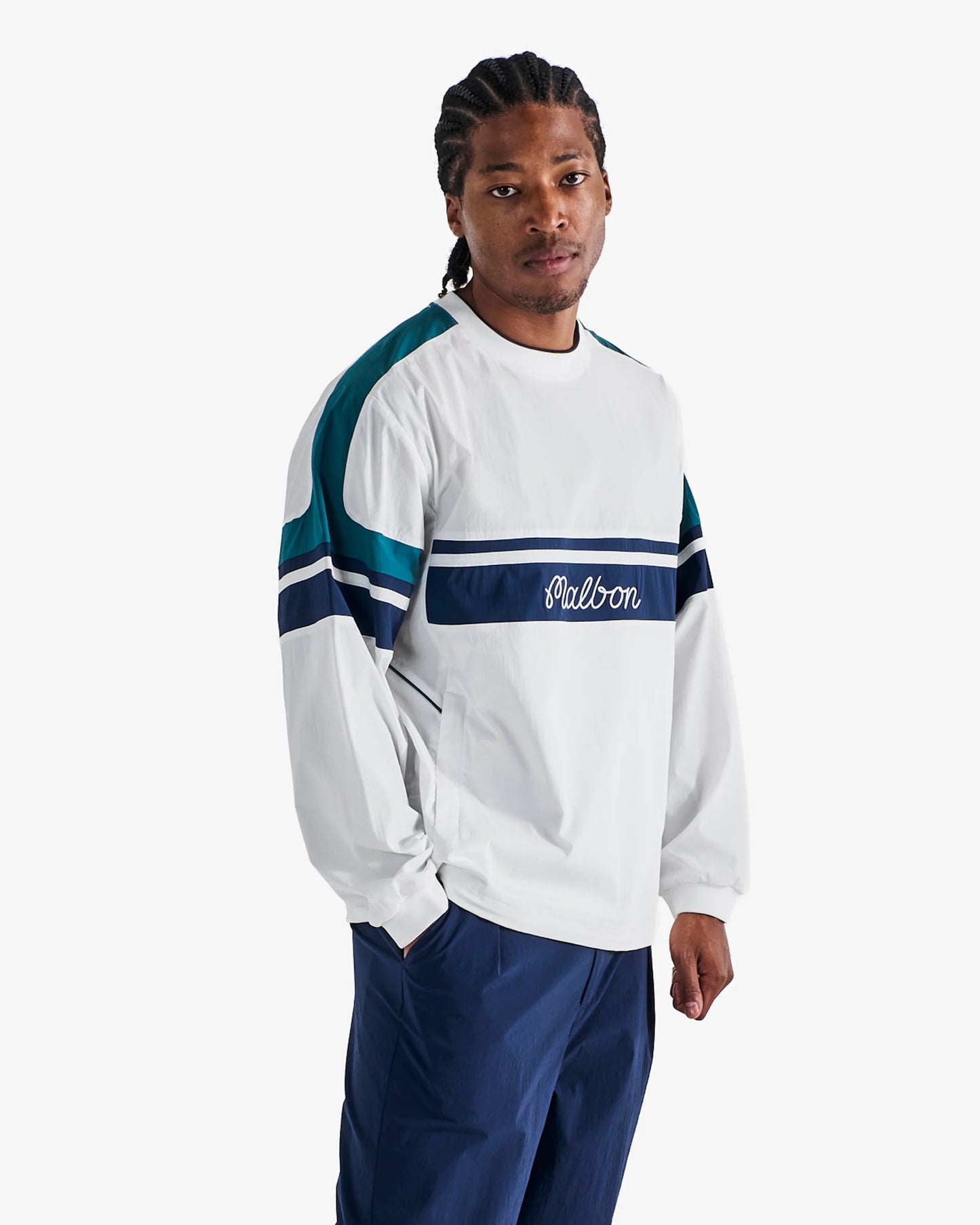 Malbon | Sportiva Nylon Popover - White