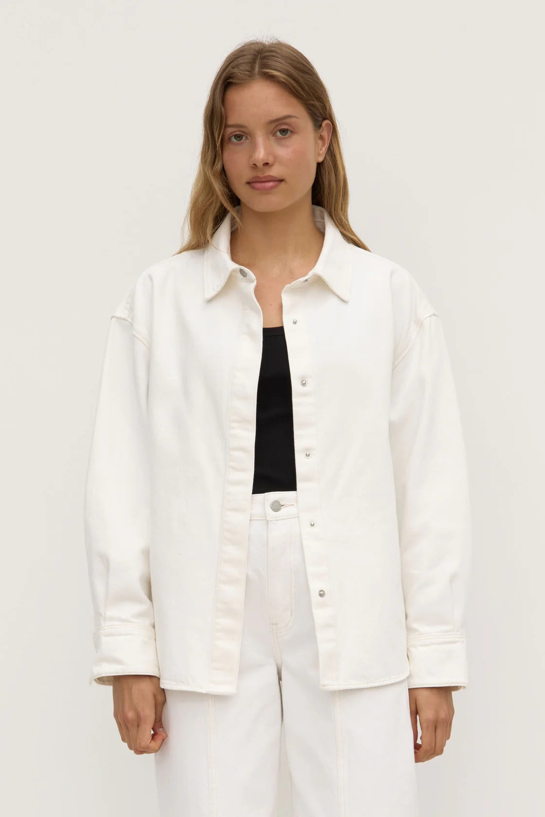 Assembly Label | Emilia Denim Overshirt - Vintage White