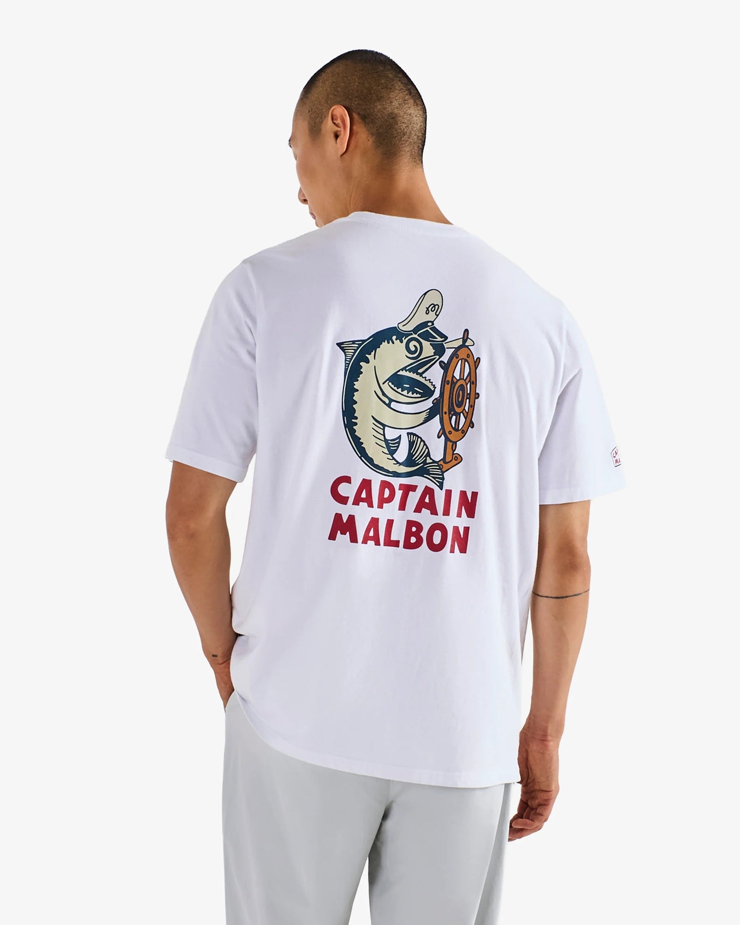 Malbon | Vista Captain Tee - White