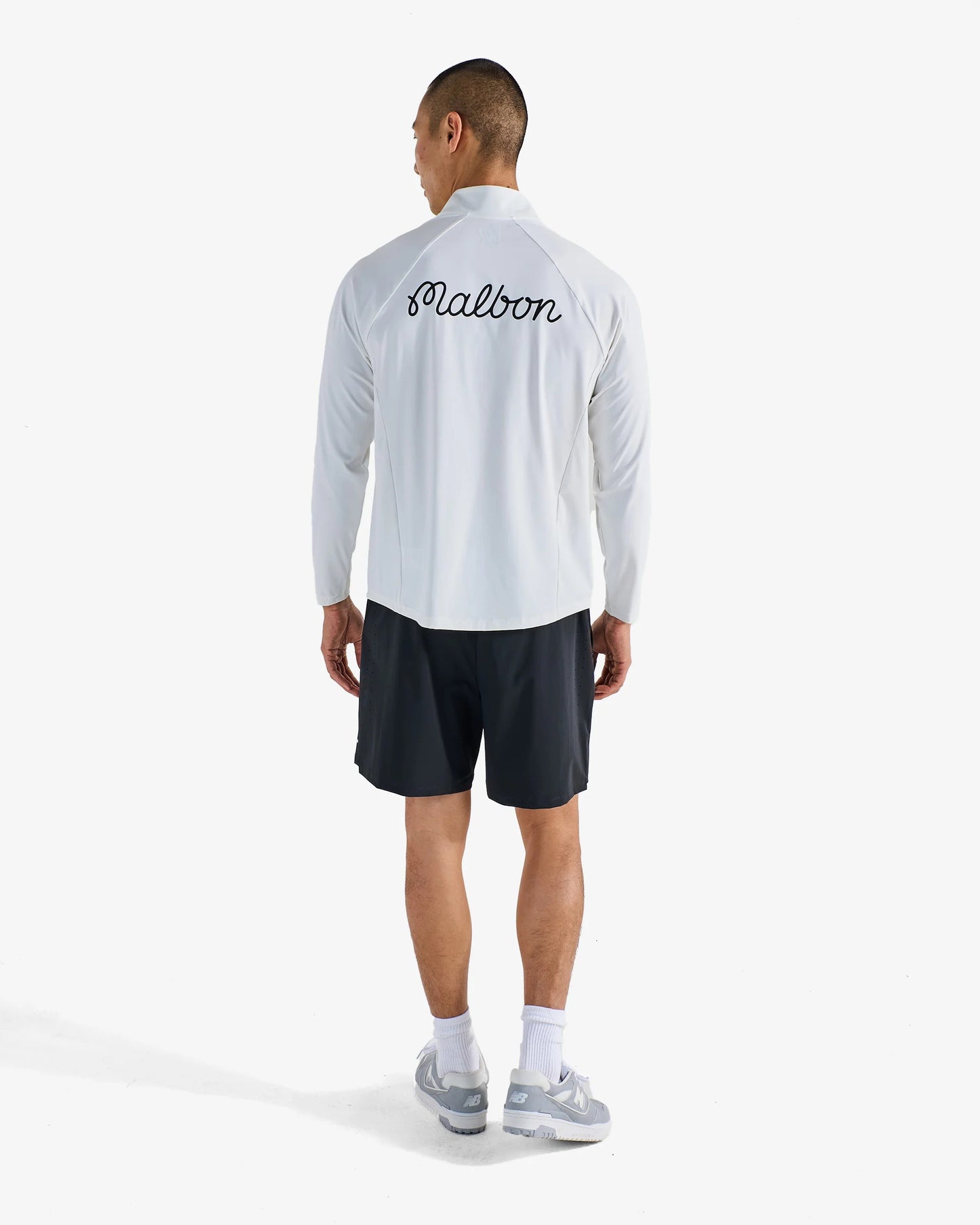 Malbon | Performance Raglan Quarter Zip - White
