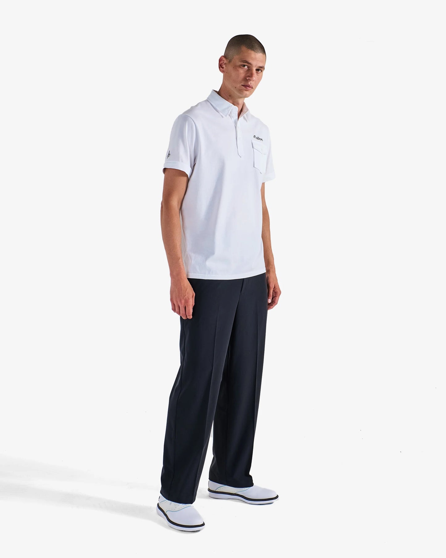 Malbon | Jesper Parnevik Single Pocket Mercerised Cotton Jersey Polo - White